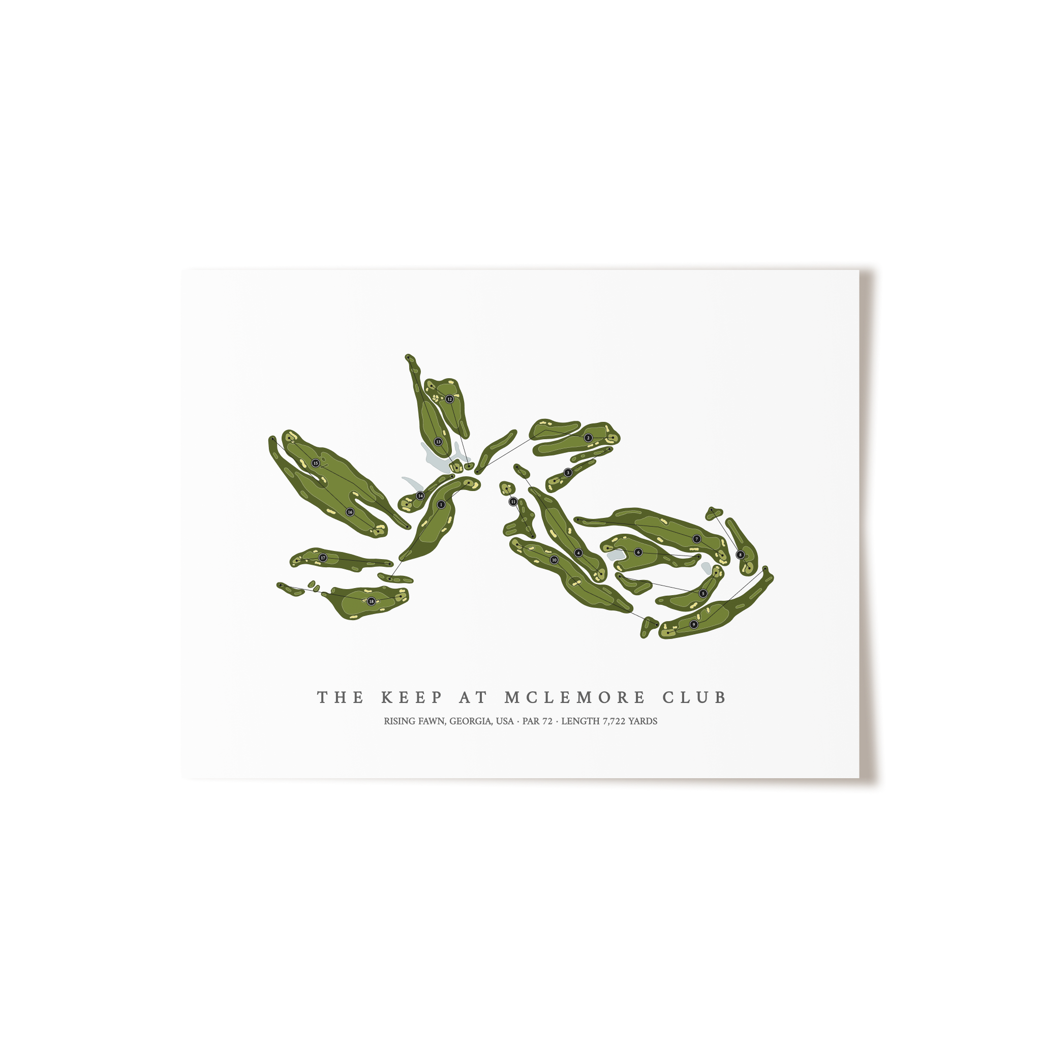 The Keep at McLemore Club | Golf Course Map | Unframed 