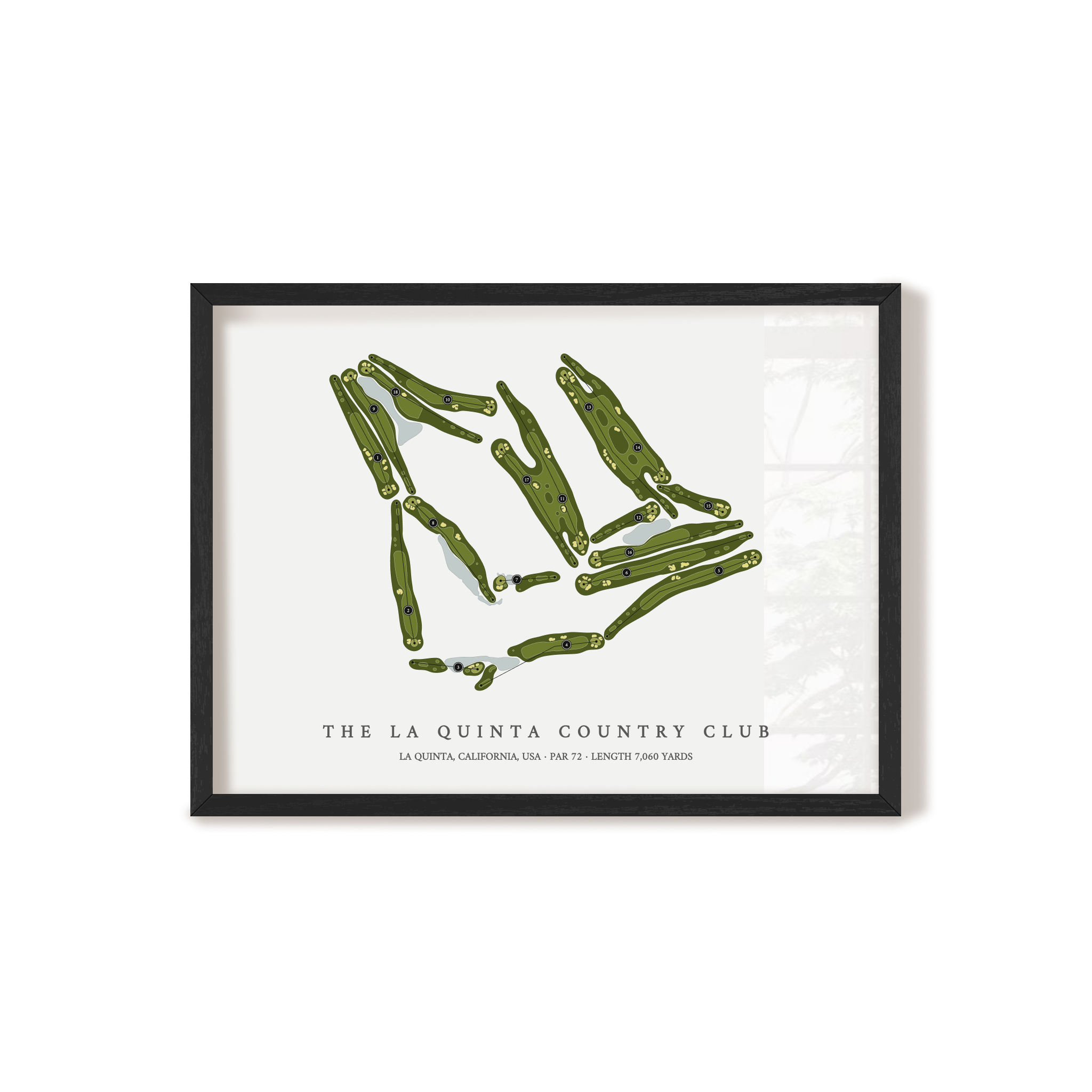 The La Quinta Country Club | Golf Course Map | Black Frame 