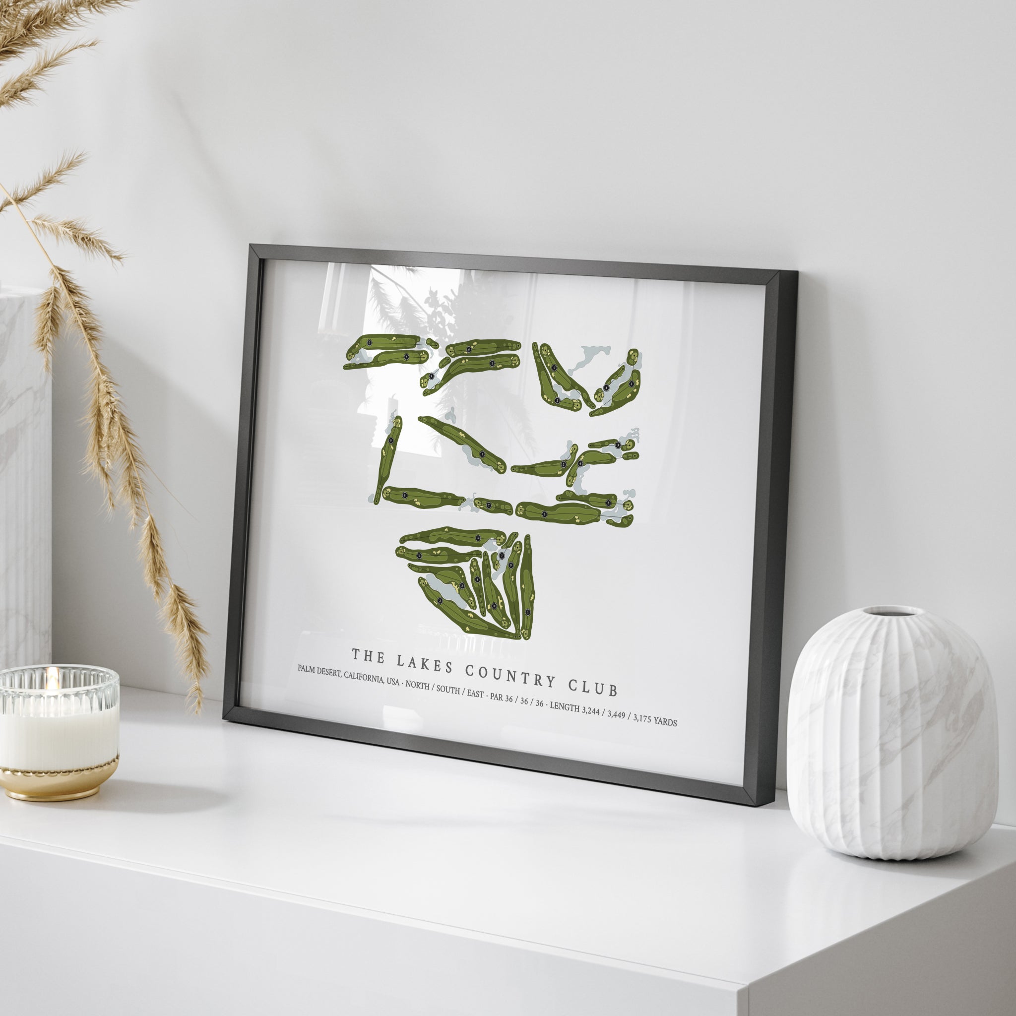 The Lakes Country Club | Golf Course Print | On Table