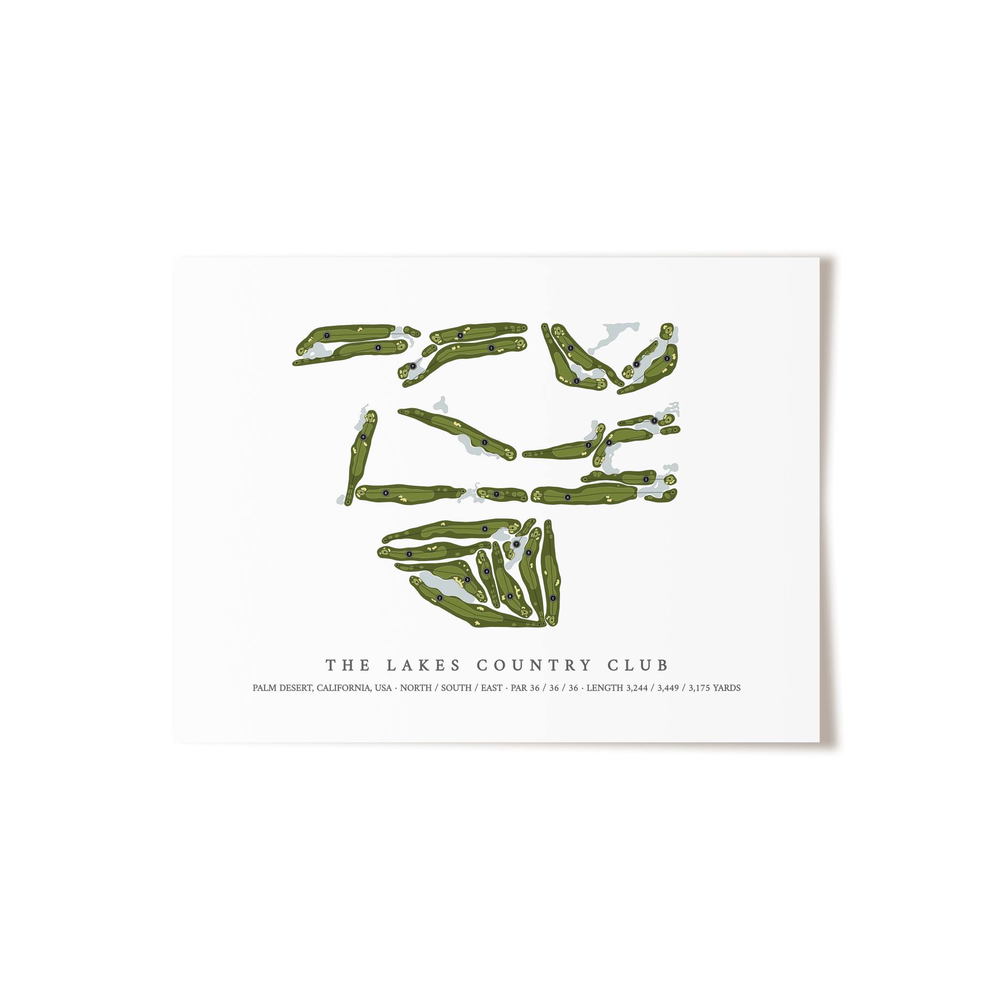 The Lakes Country Club | Golf Course Print | Unframed