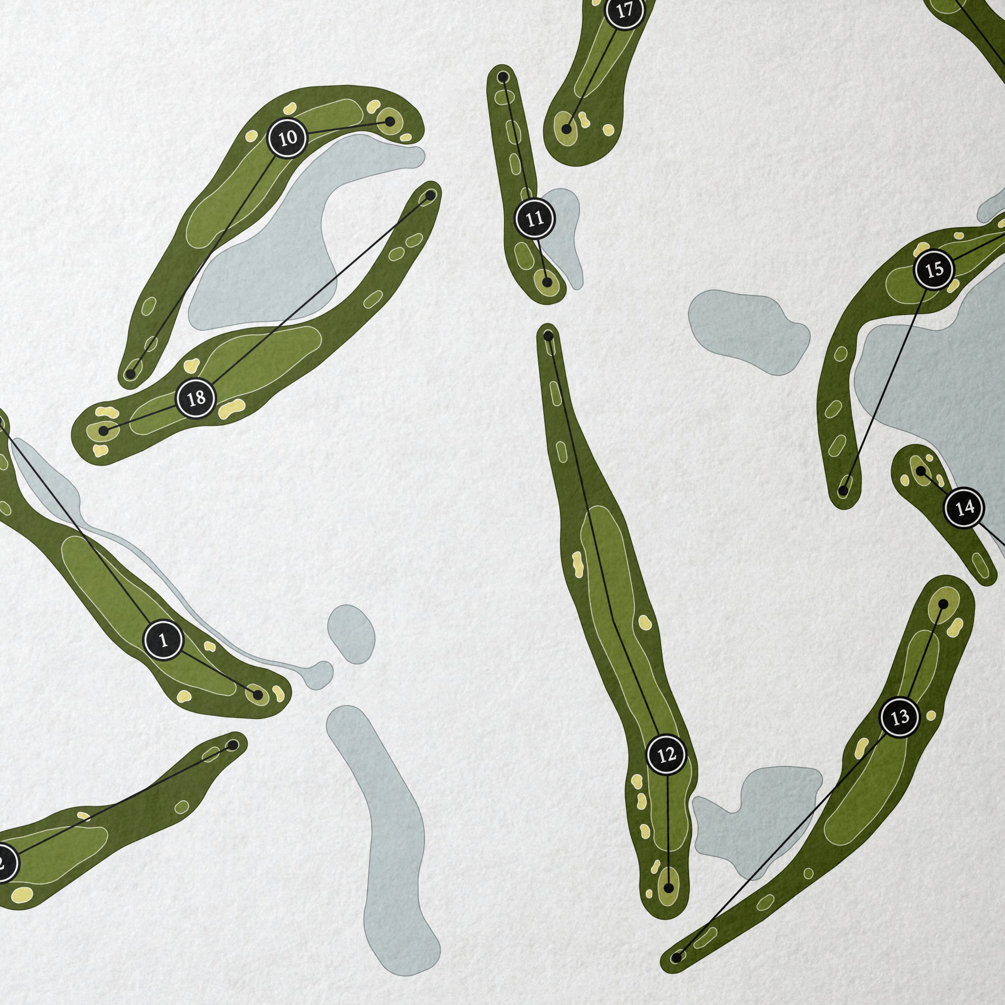 The Lakes Golf & Country Club | Golf Course Map | Close Up 