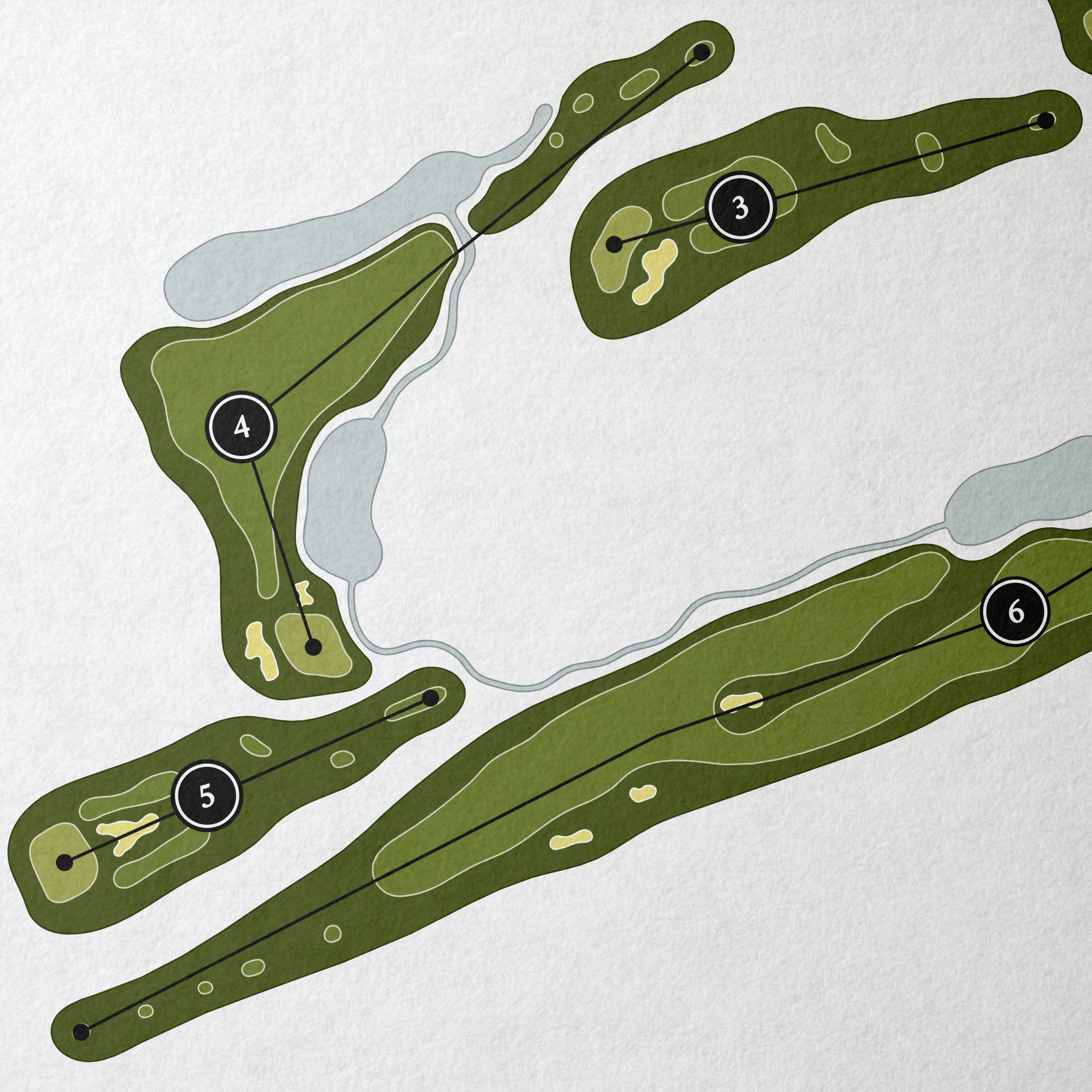 The Links at Cobble Creek | Golf Course Map | Close Up 