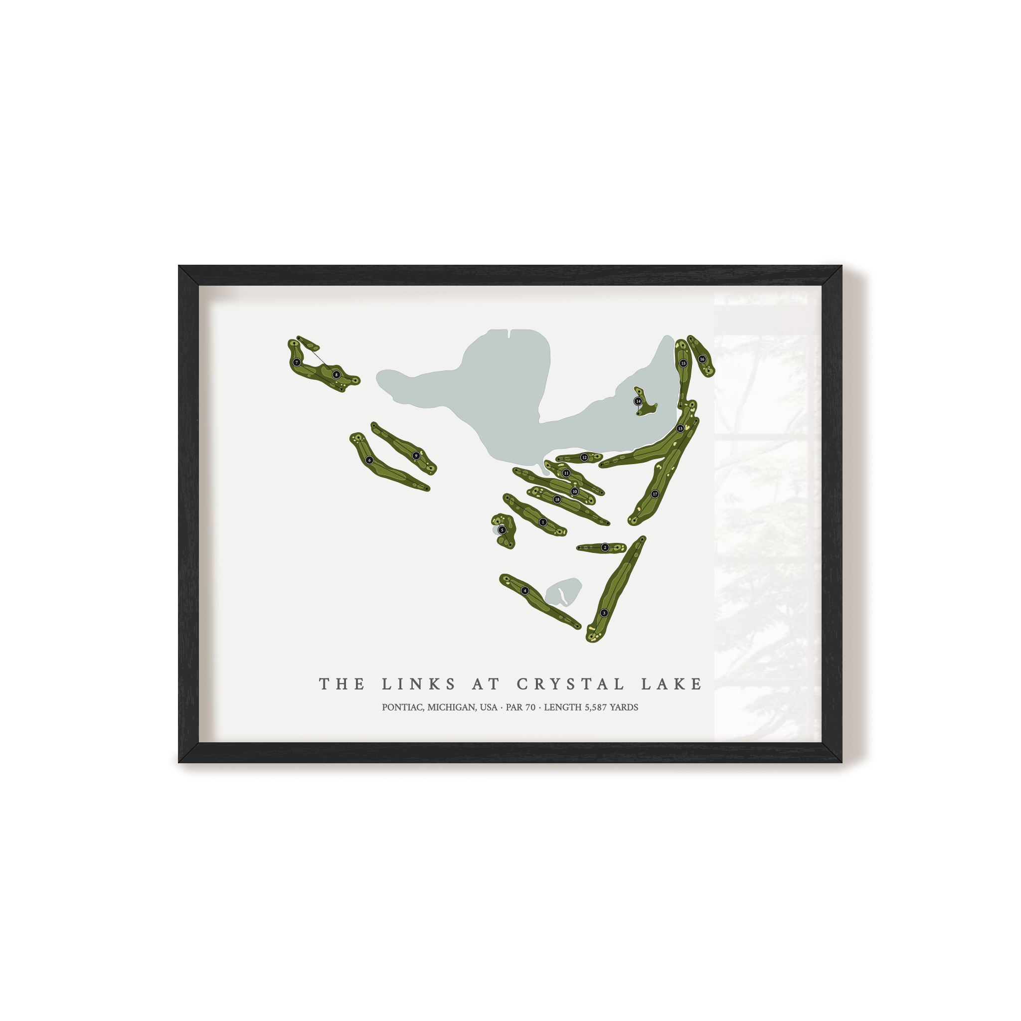 The Links at Crystal Lake | Golf Course Map | Black+Frame