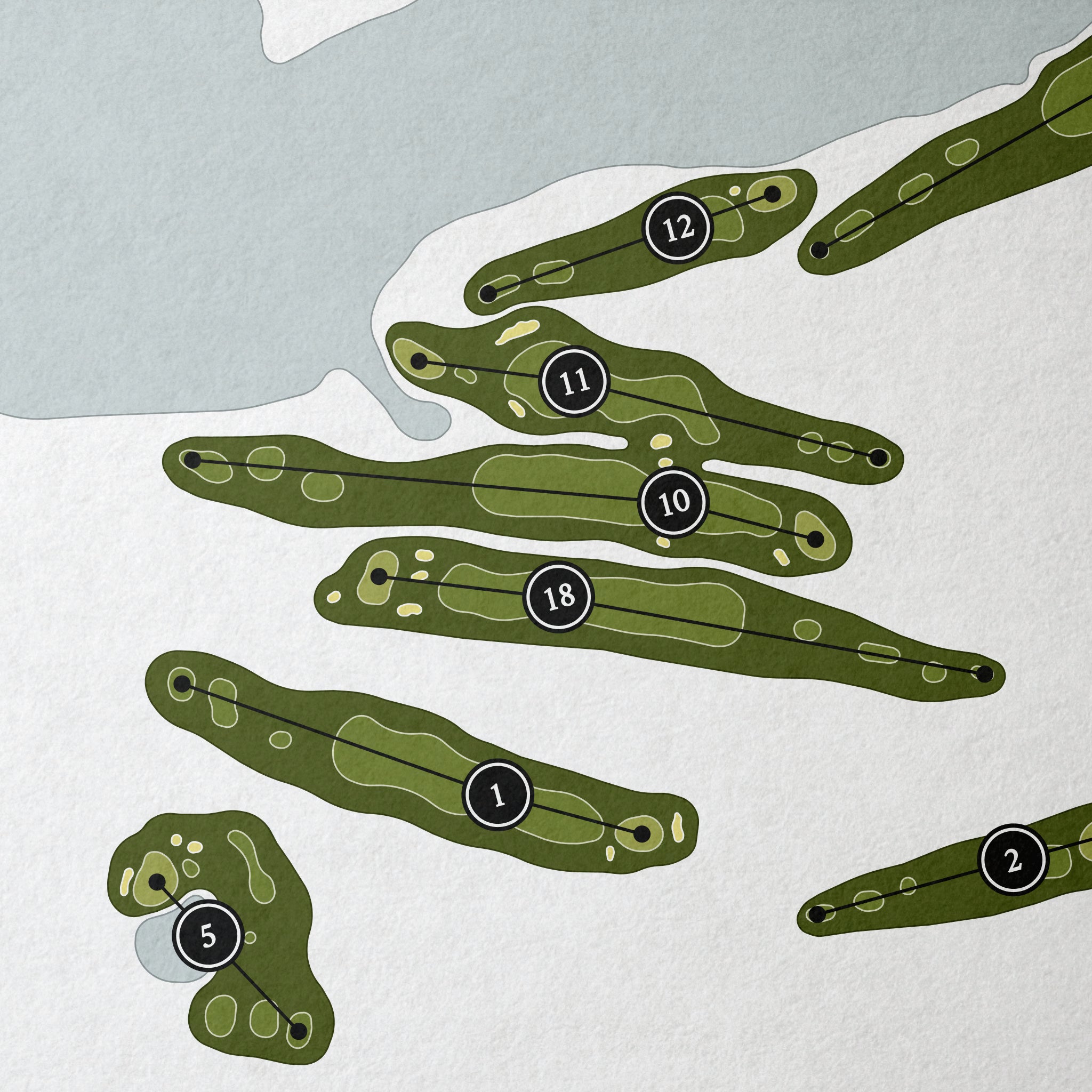 The Links at Crystal Lake | Golf Course Map | Close+Up