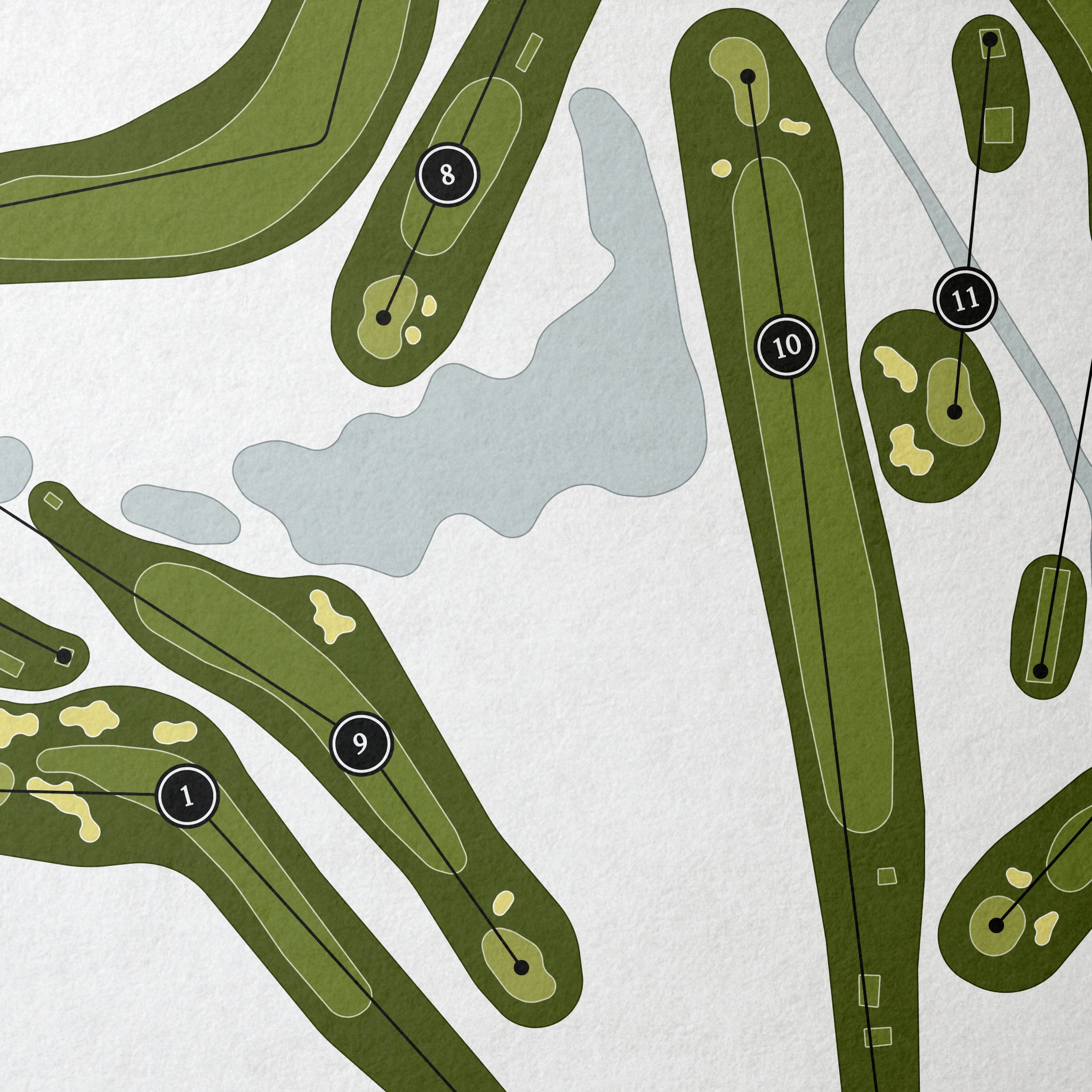 The Links at Woodridge | Golf Course Map | Close Up 