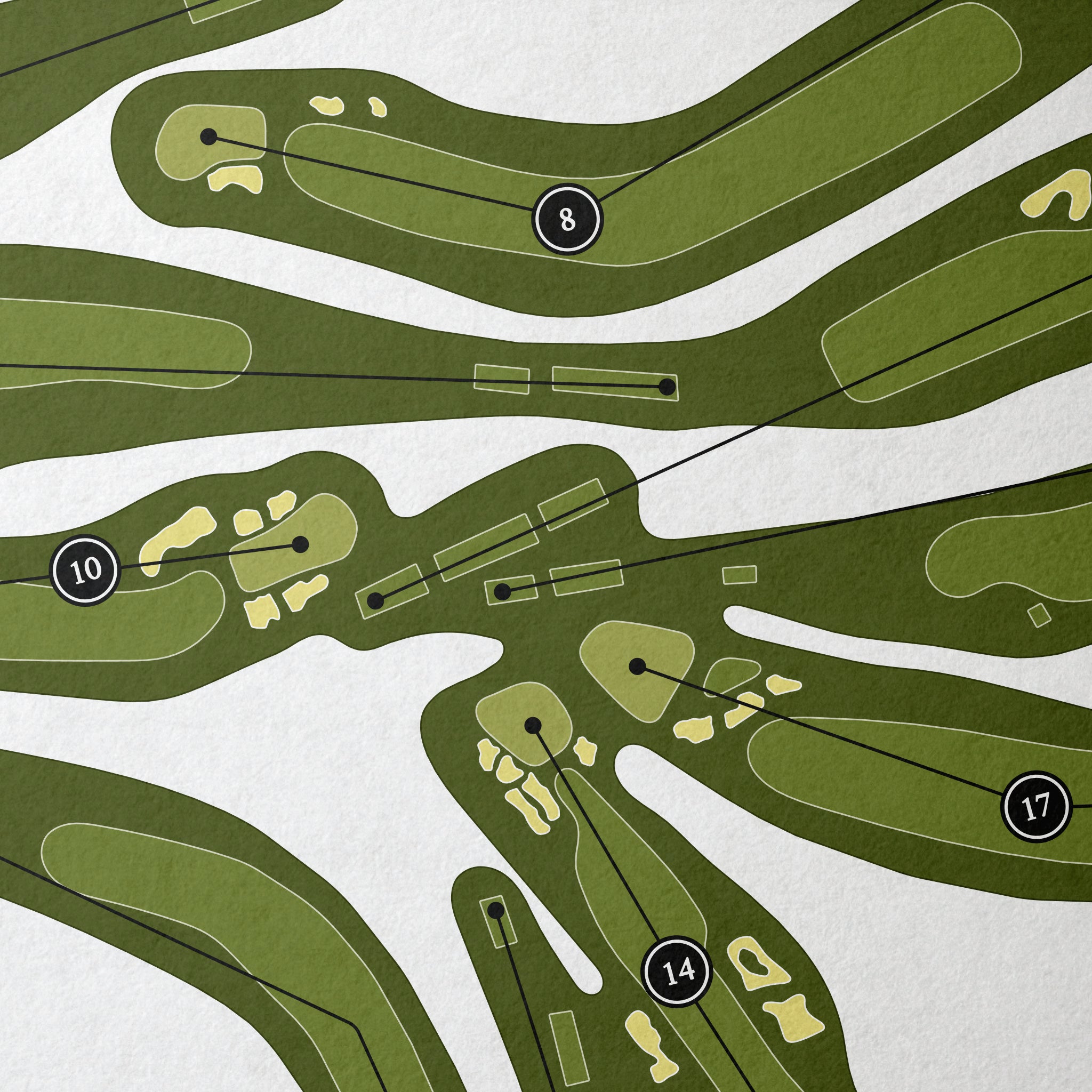 The Memphis Country Club | Golf Course Map | Close Up 