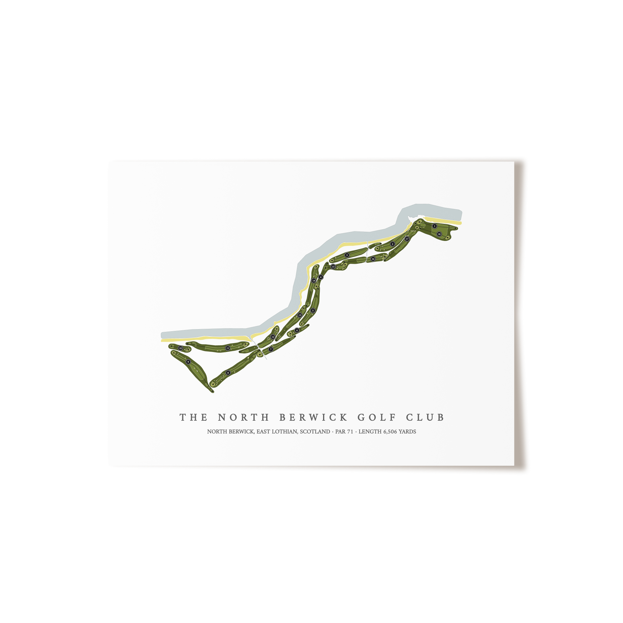 The North Berwick Golf Club | Golf Course Map | Unframed 