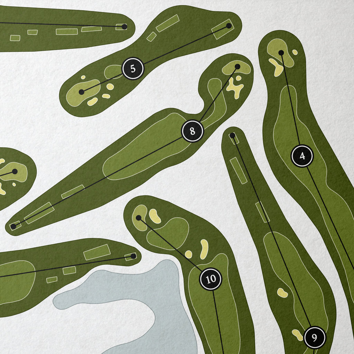 The Oaks Golf Links | Golf Course Map | Close Up