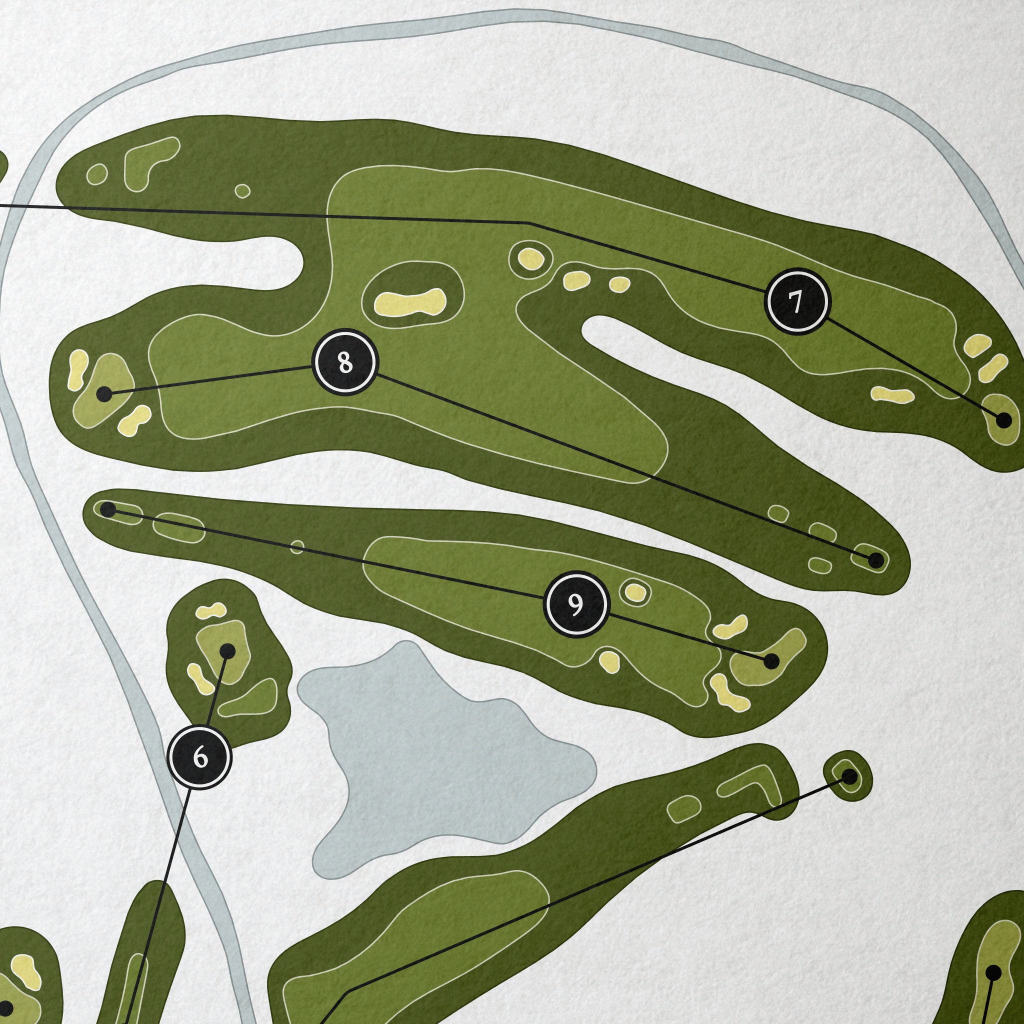 The Oaks at Spanish Fork | Golf Course Map | Close Up 