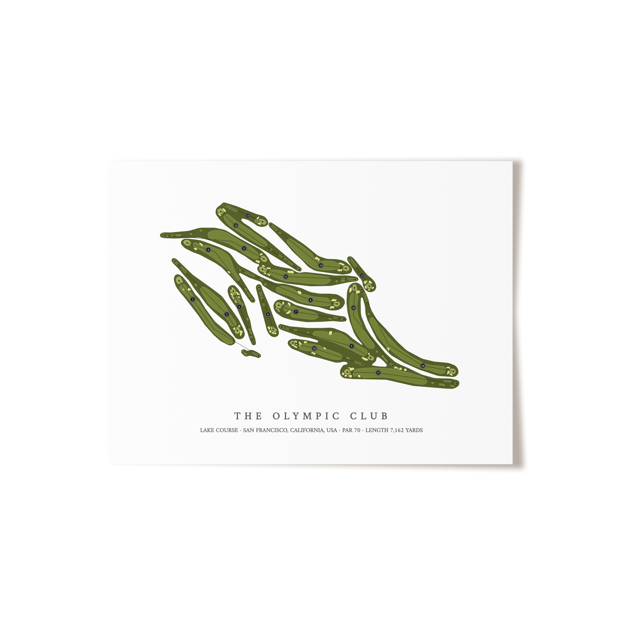 The Olympic Club - Lake Course | Golf Course Print | Unframed 