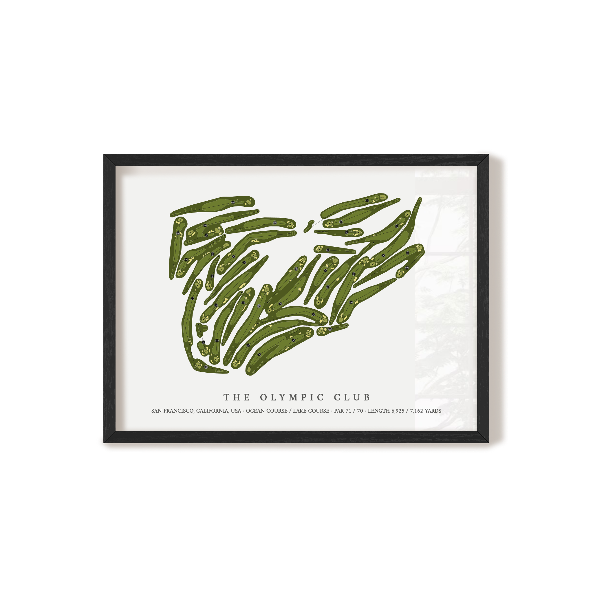 The Olympic Club | Golf Course Print | Black Frame 