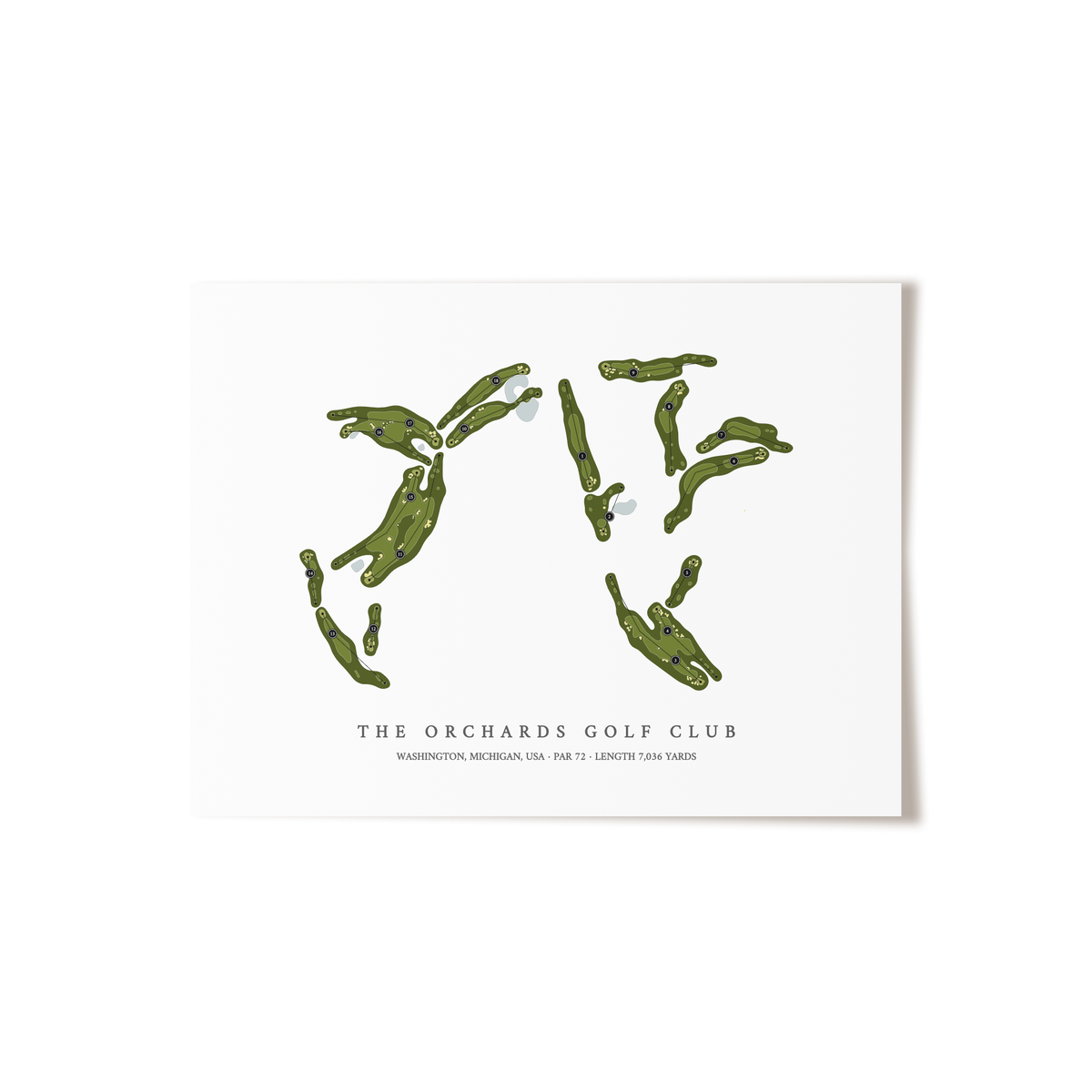 The Orchards Golf Club | Golf Course Map | Unframed 