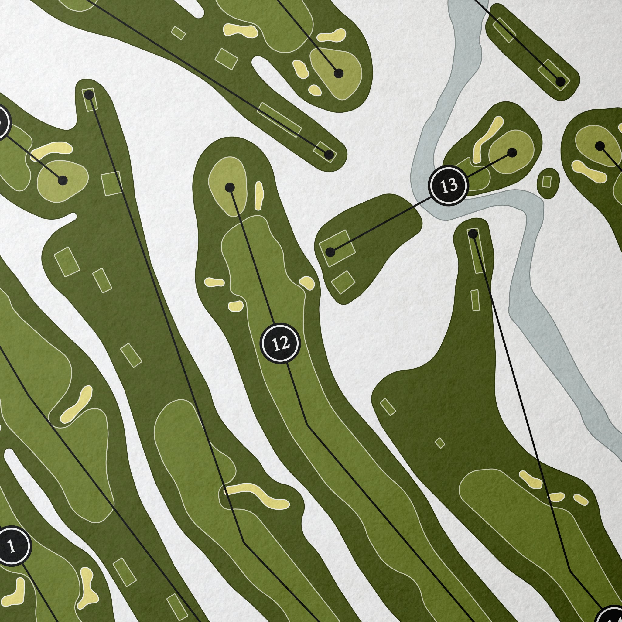 The Park Country Club | Golf Course Map | Close Up