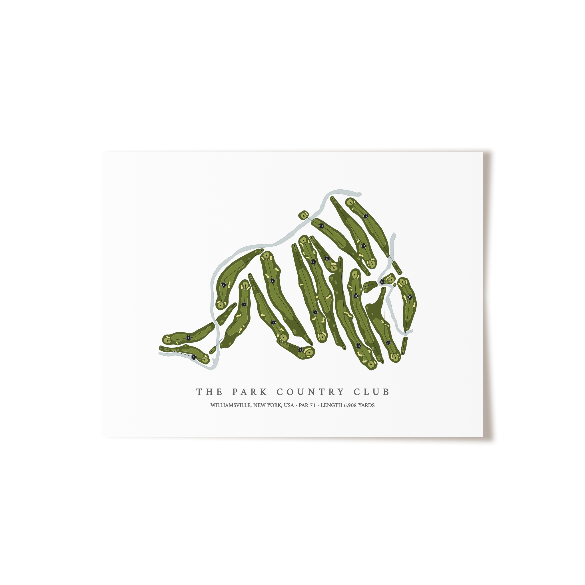 The Park Country Club | Golf Course Map | Unframed