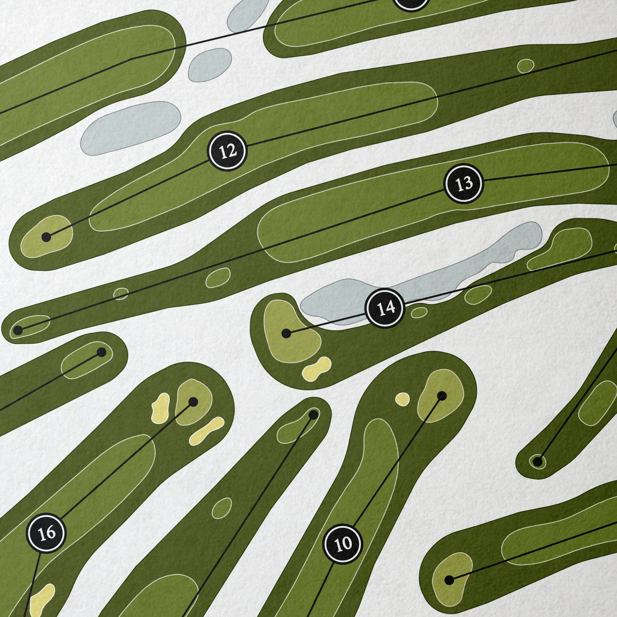 The Pines Country Club | Golf Course Map | Close Up 