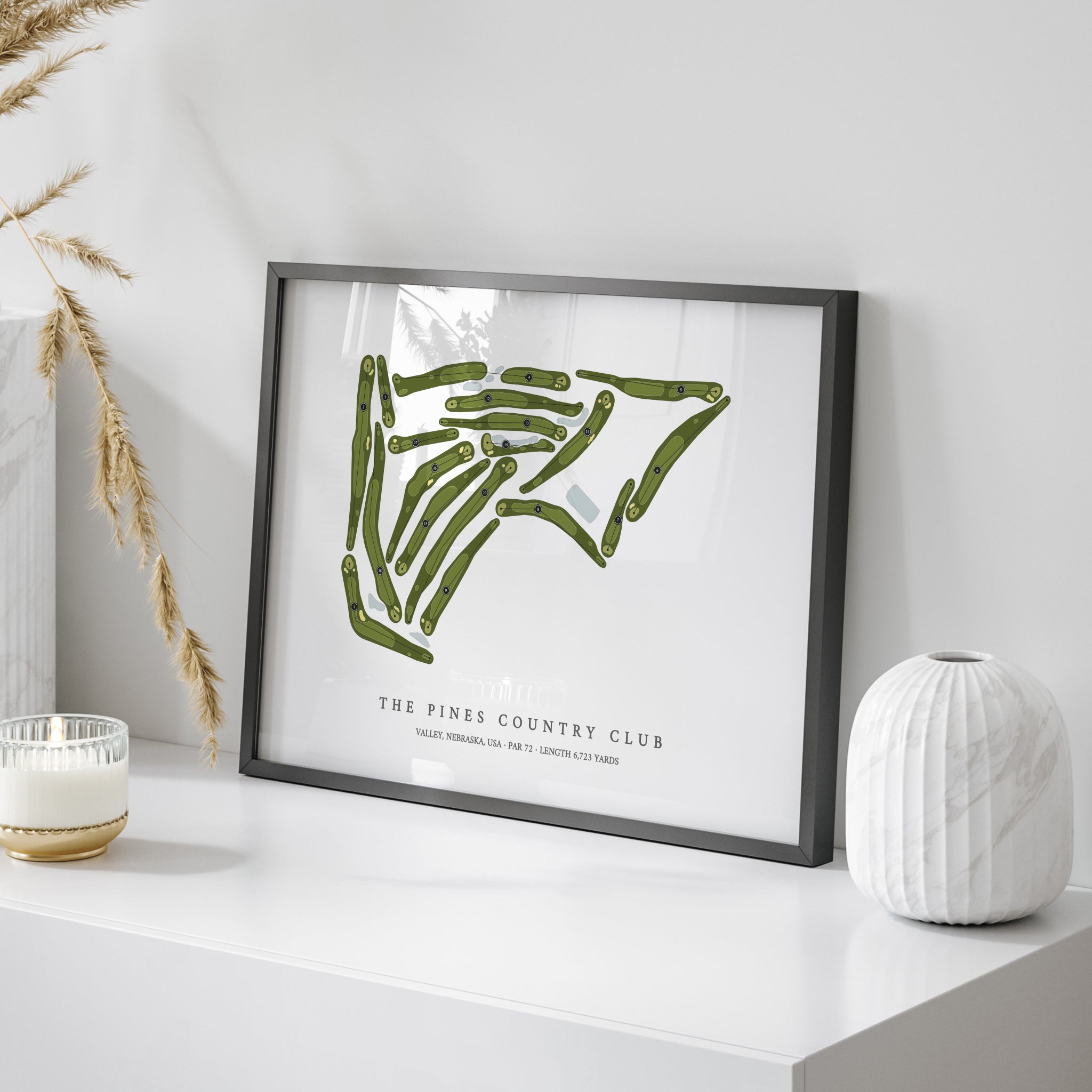 The Pines Country Club | Golf Course Map | On Table 