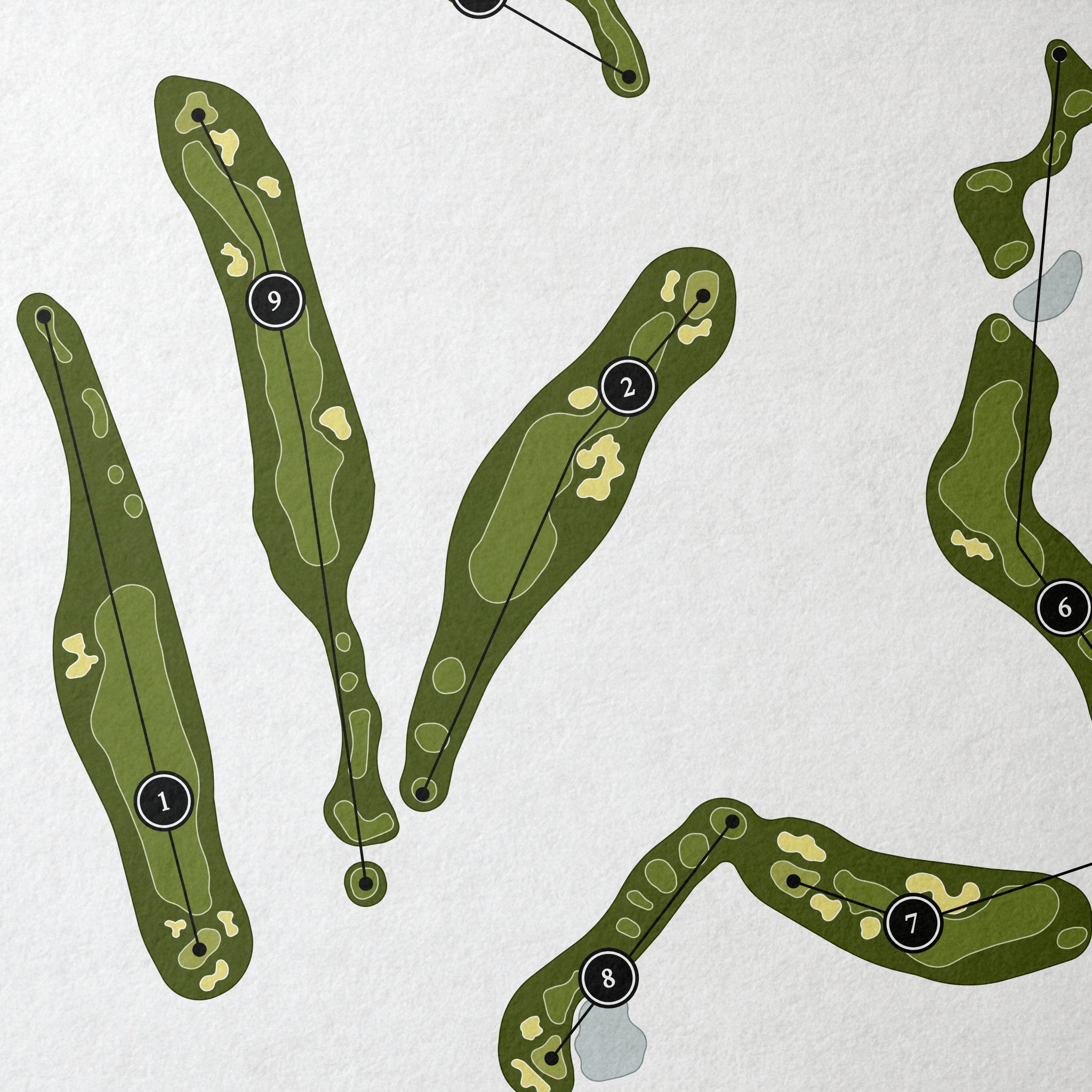The Players Club At Deer Creek | Golf Course Print | Close Up