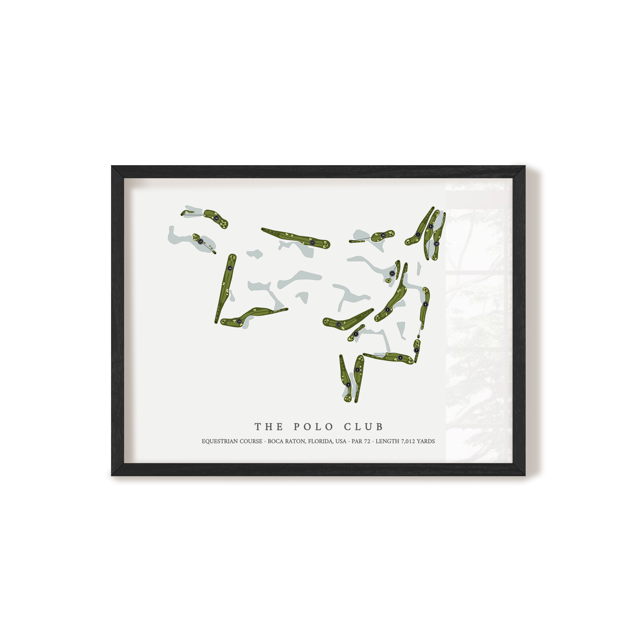 The Polo Club - Equestrian Course | Golf Course Map | Black Frame 