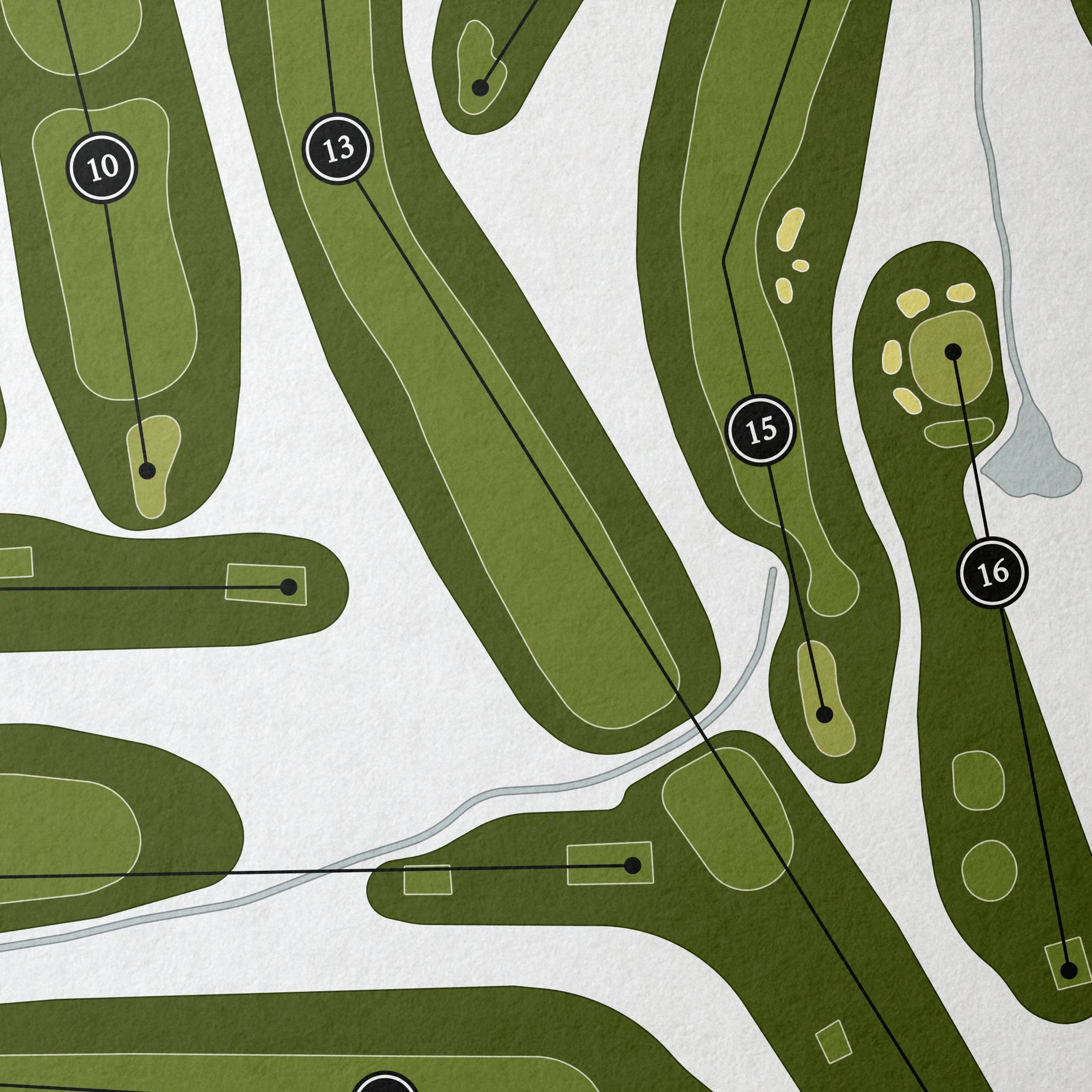 The Powelton Club | Golf Course Map | Close Up 