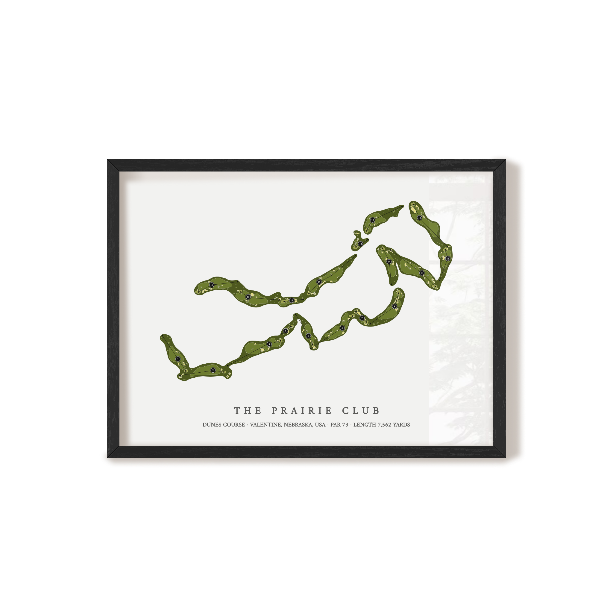 The Prairie Club - Dunes Course | Golf Course Print | Black Frame 