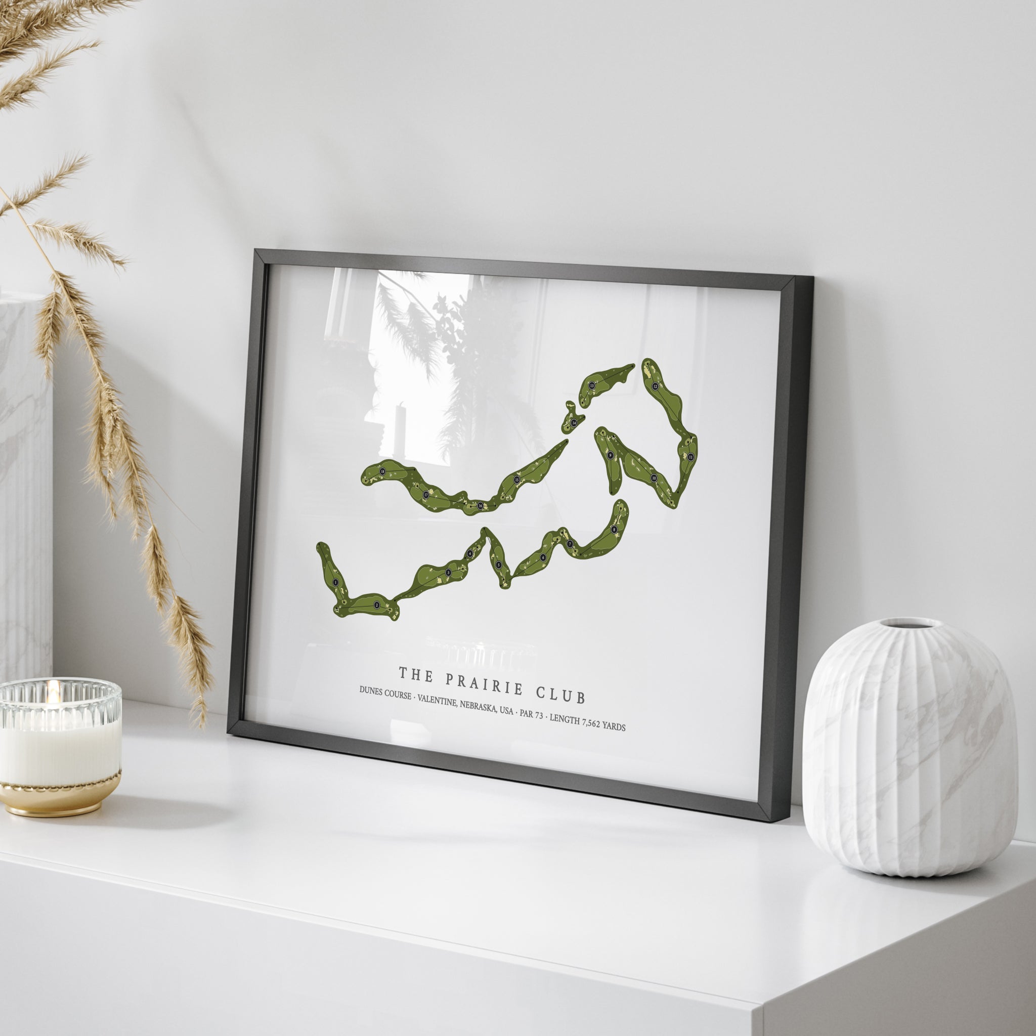 The Prairie Club - Dunes Course | Golf Course Print | On Table 