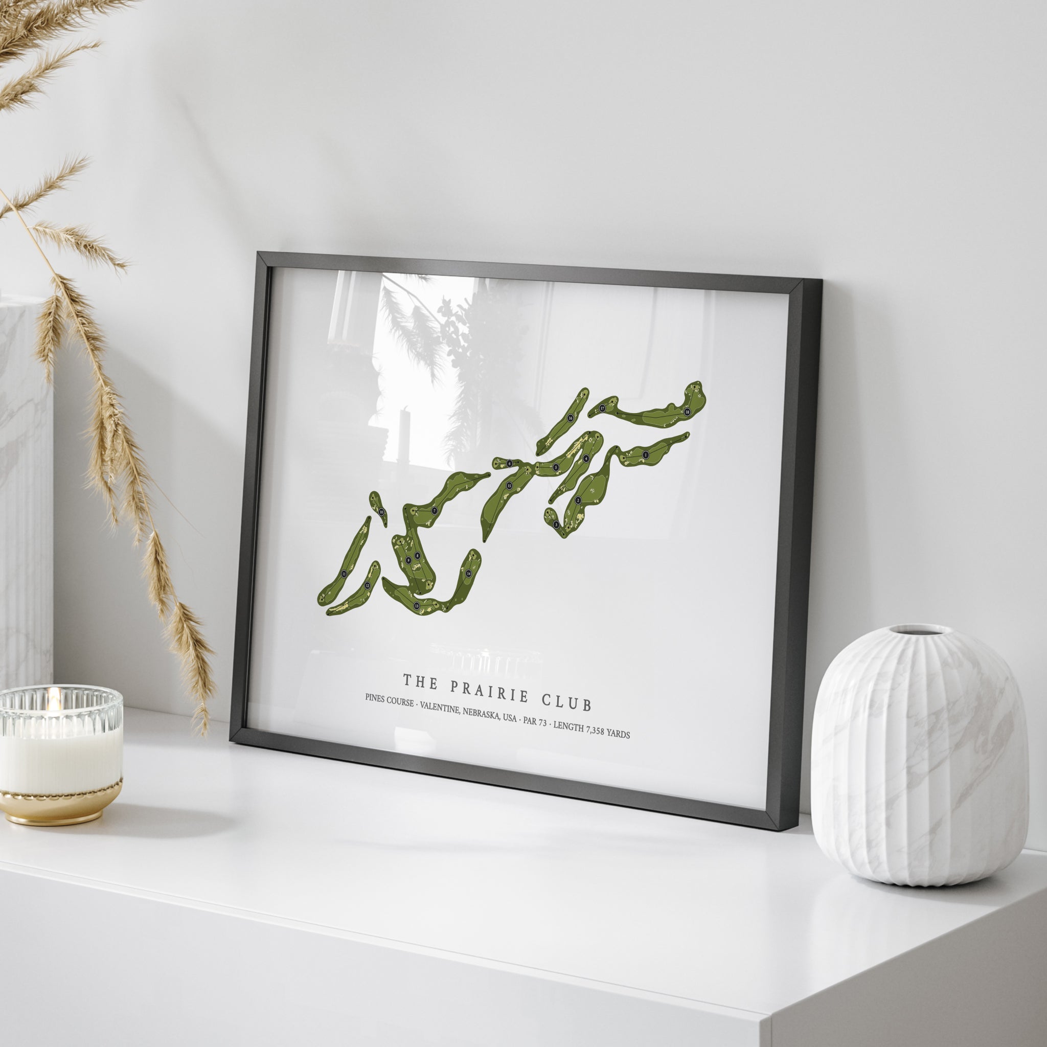 The Prairie Club - Pines Course | Golf Course Print | On Table 