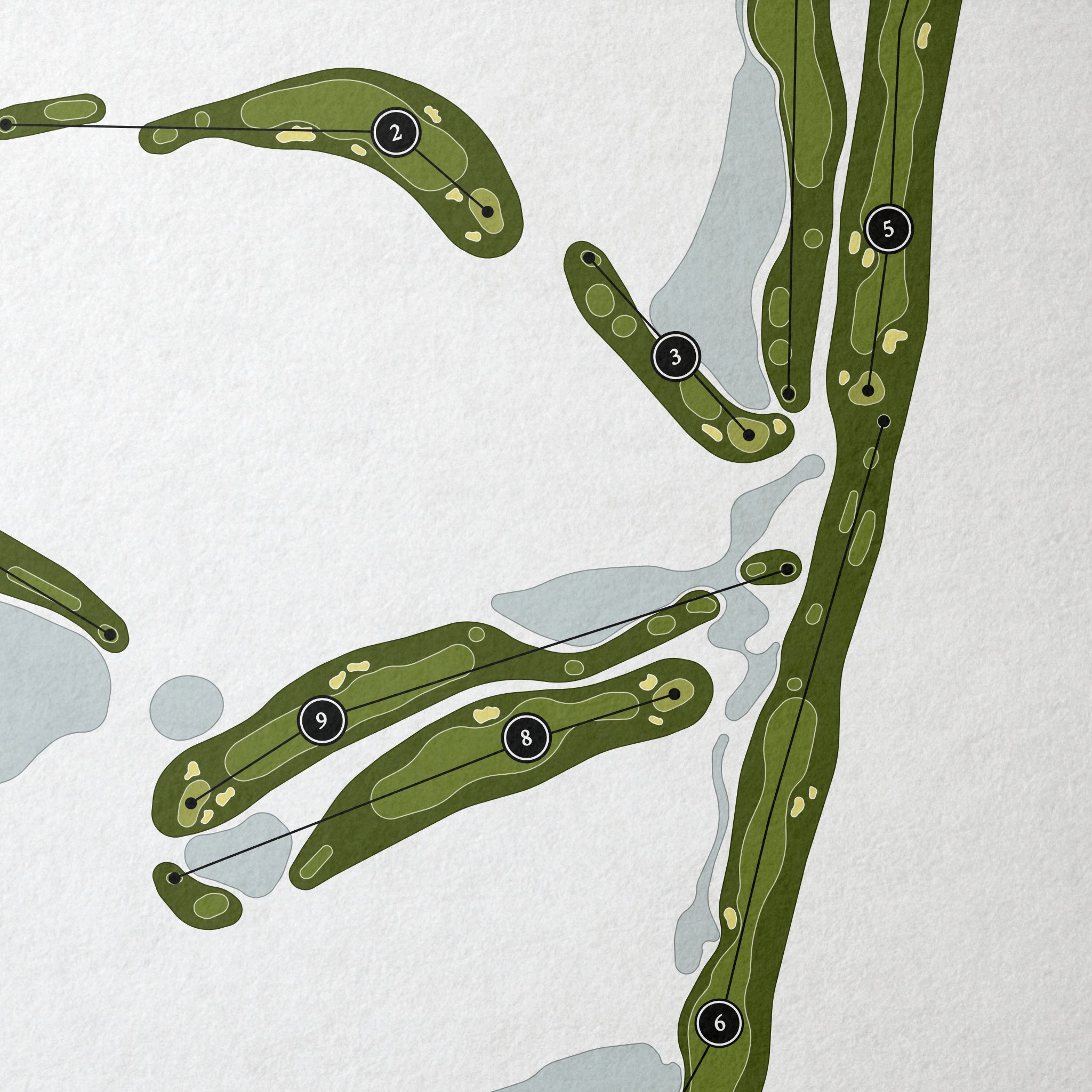 The Preserve at Ironhorse | Golf Course Map | Close Up 