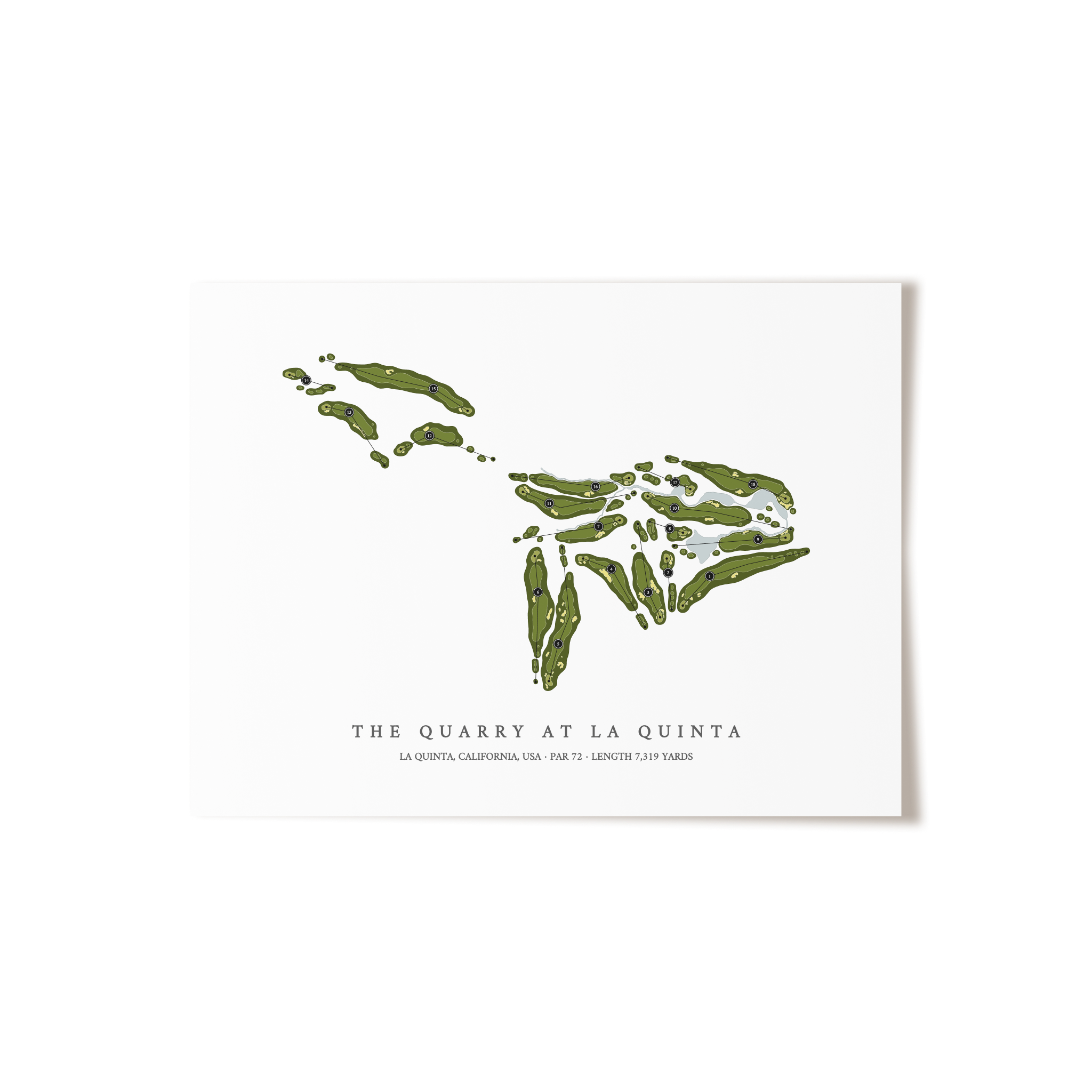 The Quarry at La Quinta | Golf Course Map | Unframed 