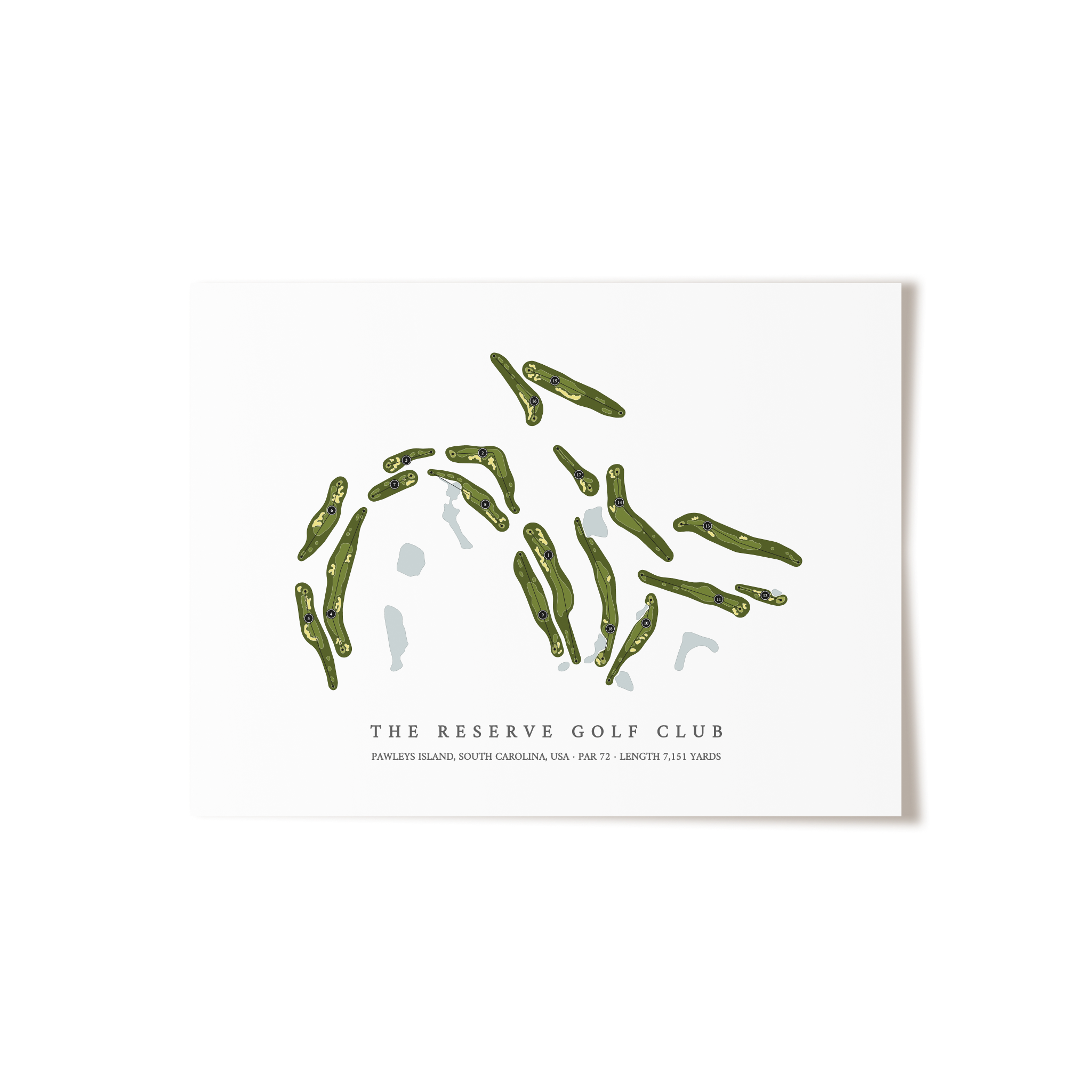 The Reserve Golf Club | Golf Course Map | Unframed 