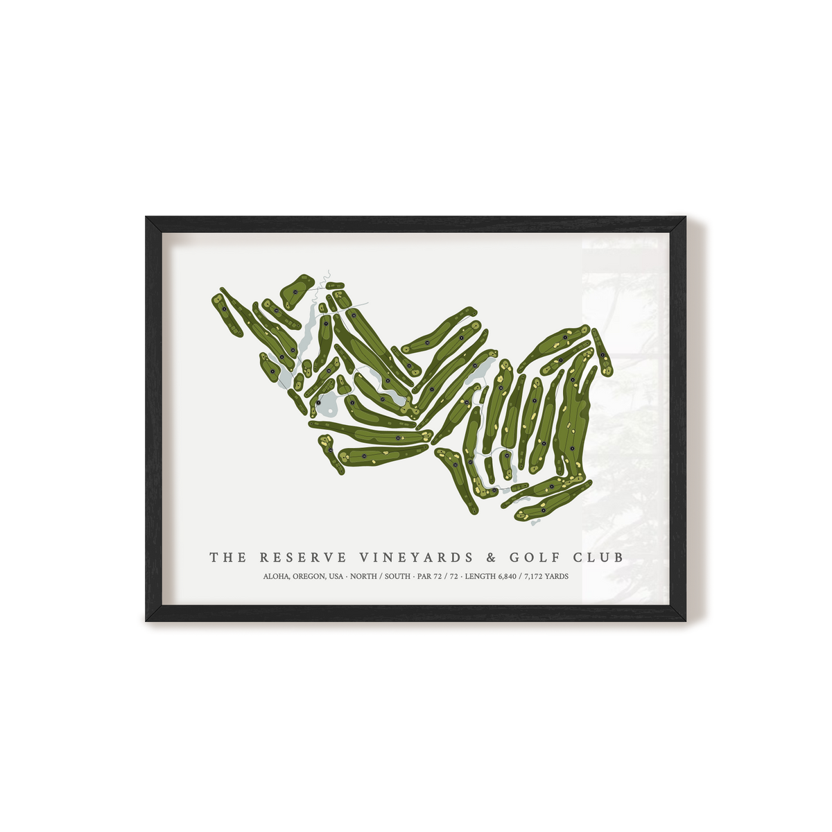 The Reserve Vineyards & Golf Club | Golf Course Map | Black Frame 