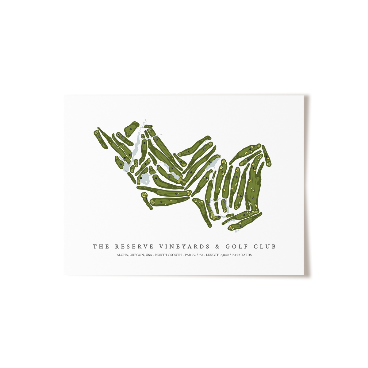 The Reserve Vineyards & Golf Club | Golf Course Map | Unframed 
