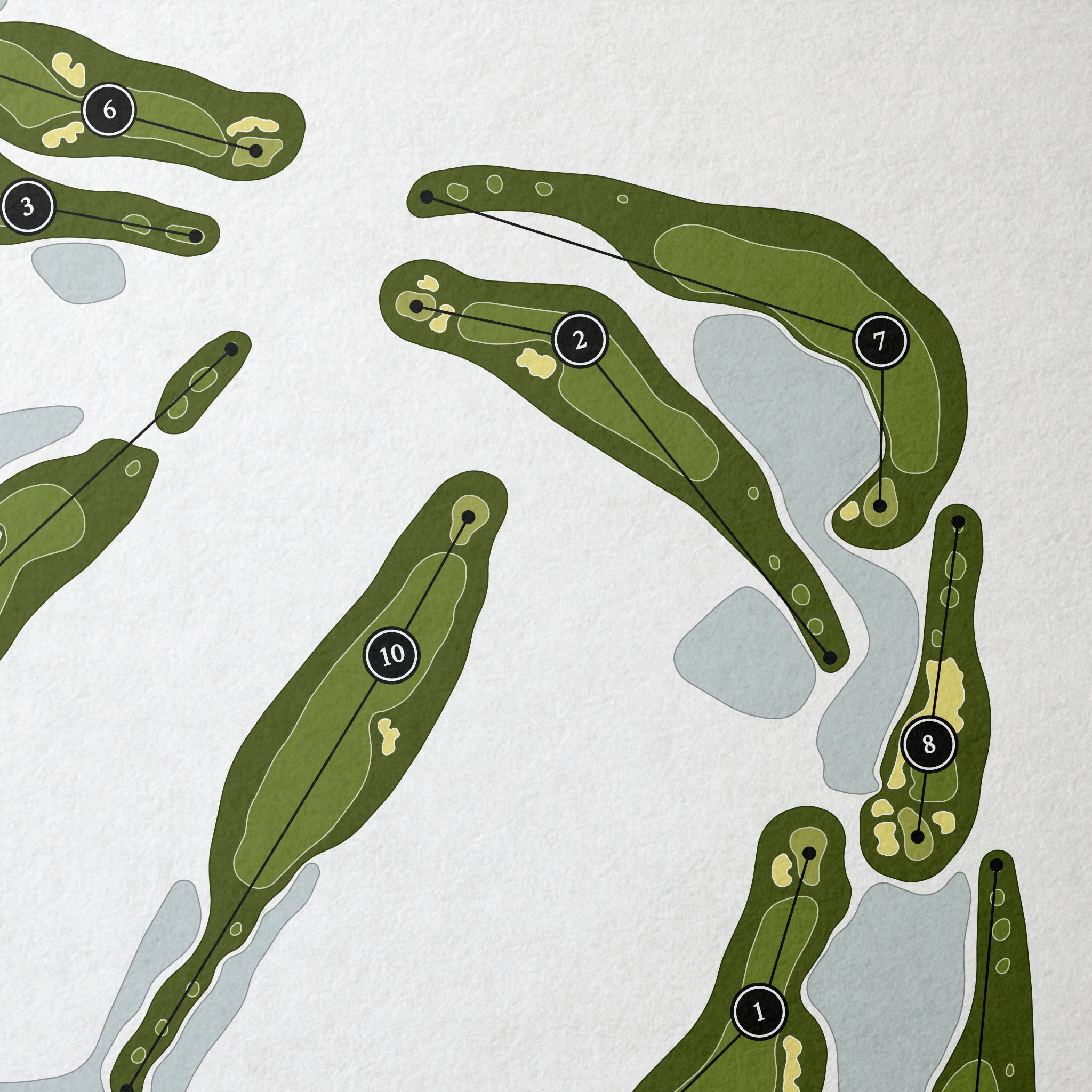 The Rookery At Marco | Golf Course Map | Close Up 
