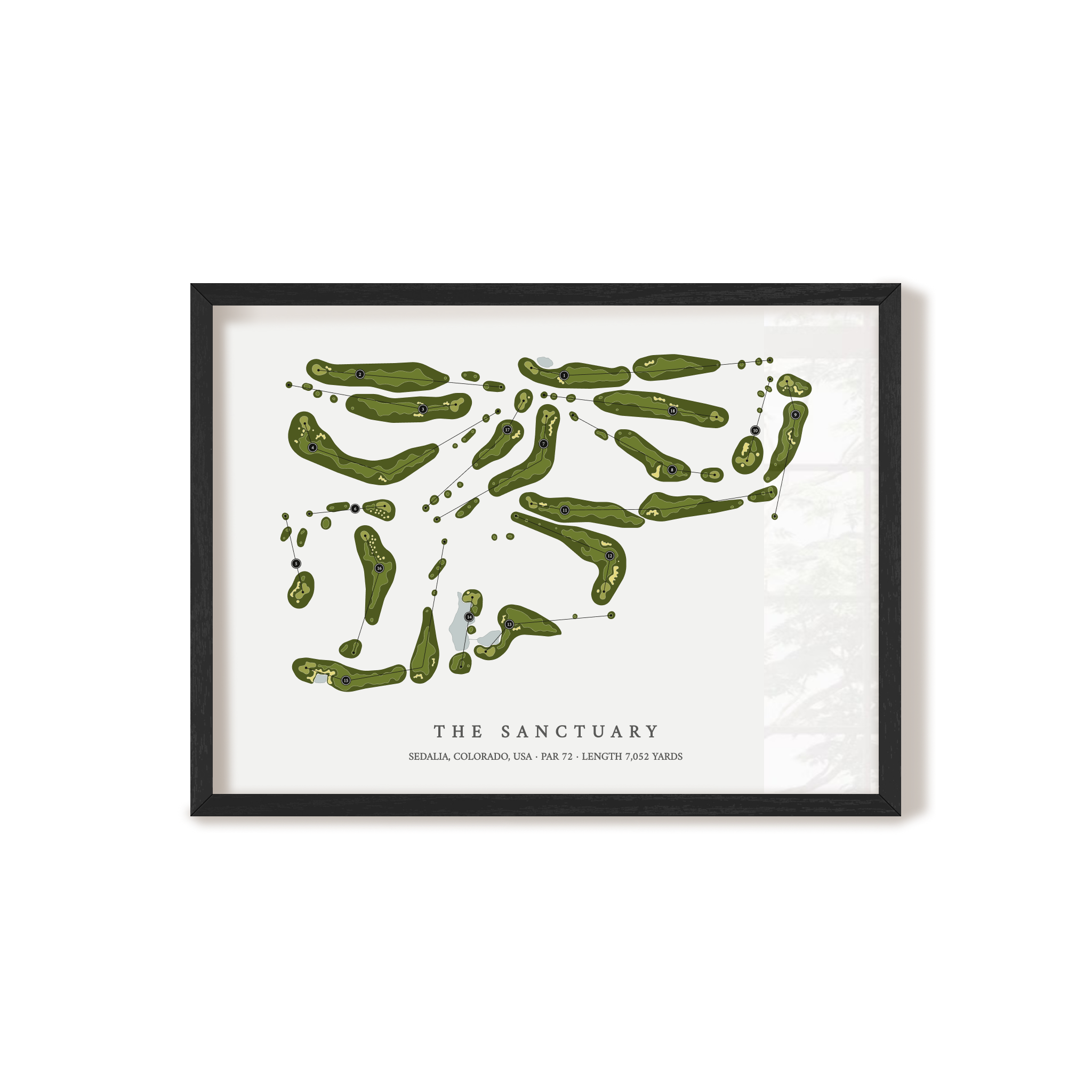 The Sanctuary | Golf Course Print | Black Frame 