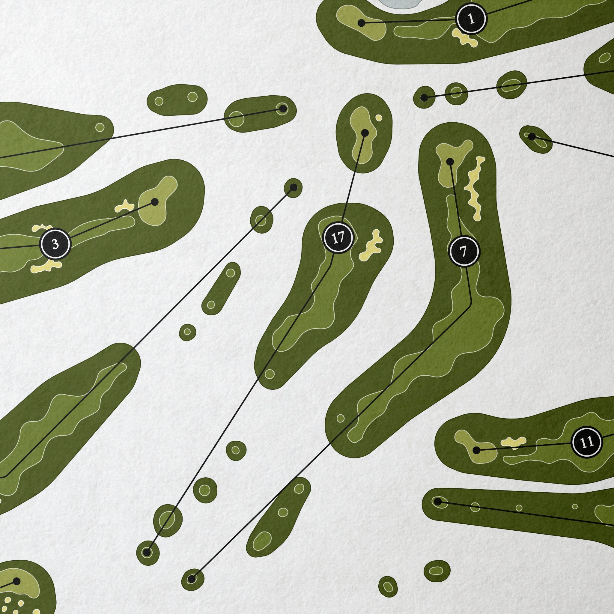 The Sanctuary | Golf Course Print | Close Up 