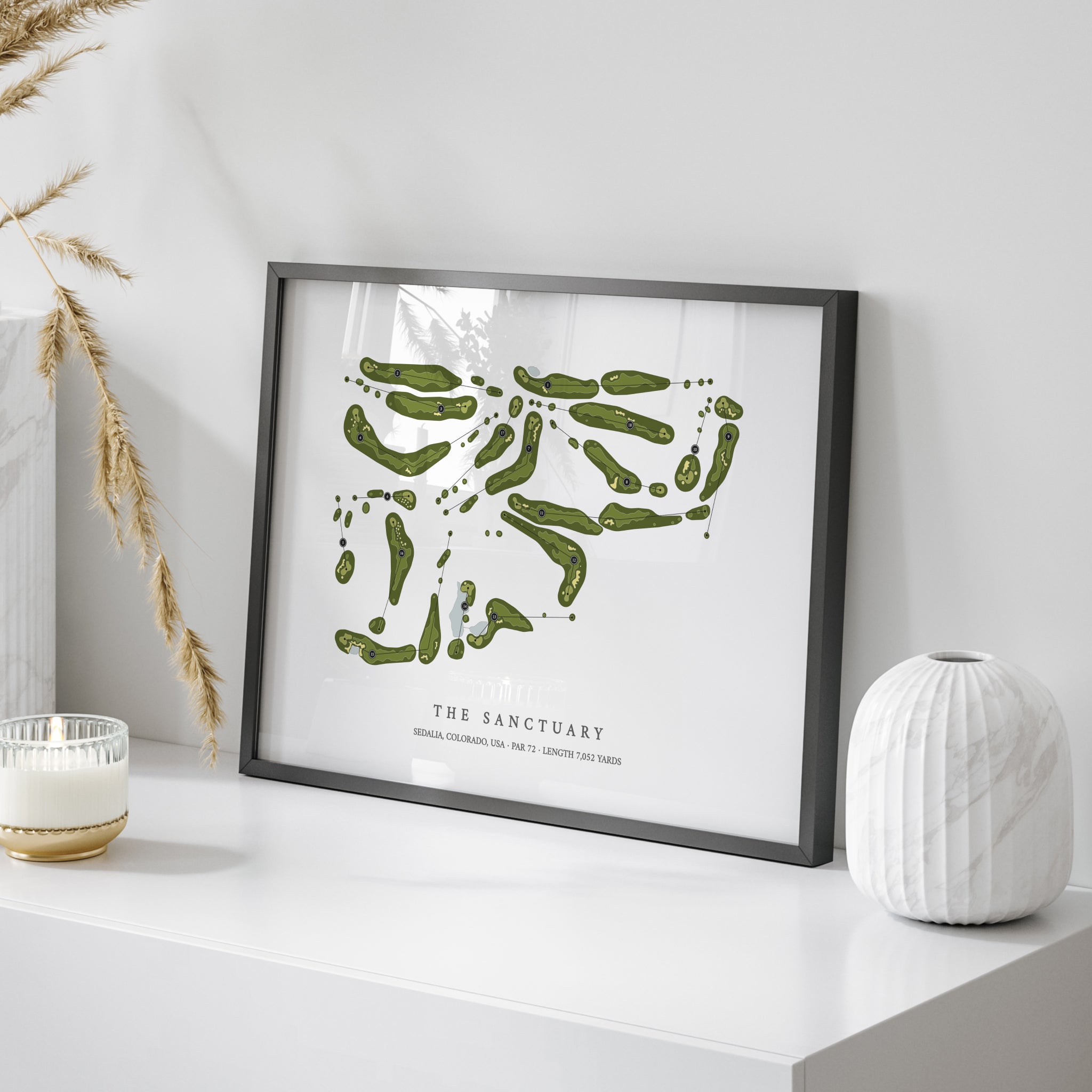The Sanctuary | Golf Course Print | On Table 