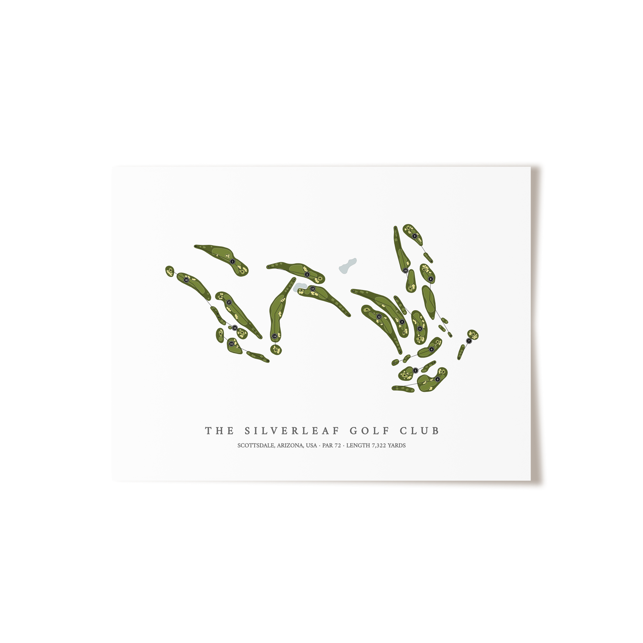 The Silverleaf Golf Club | Golf Course Map | Unframed 