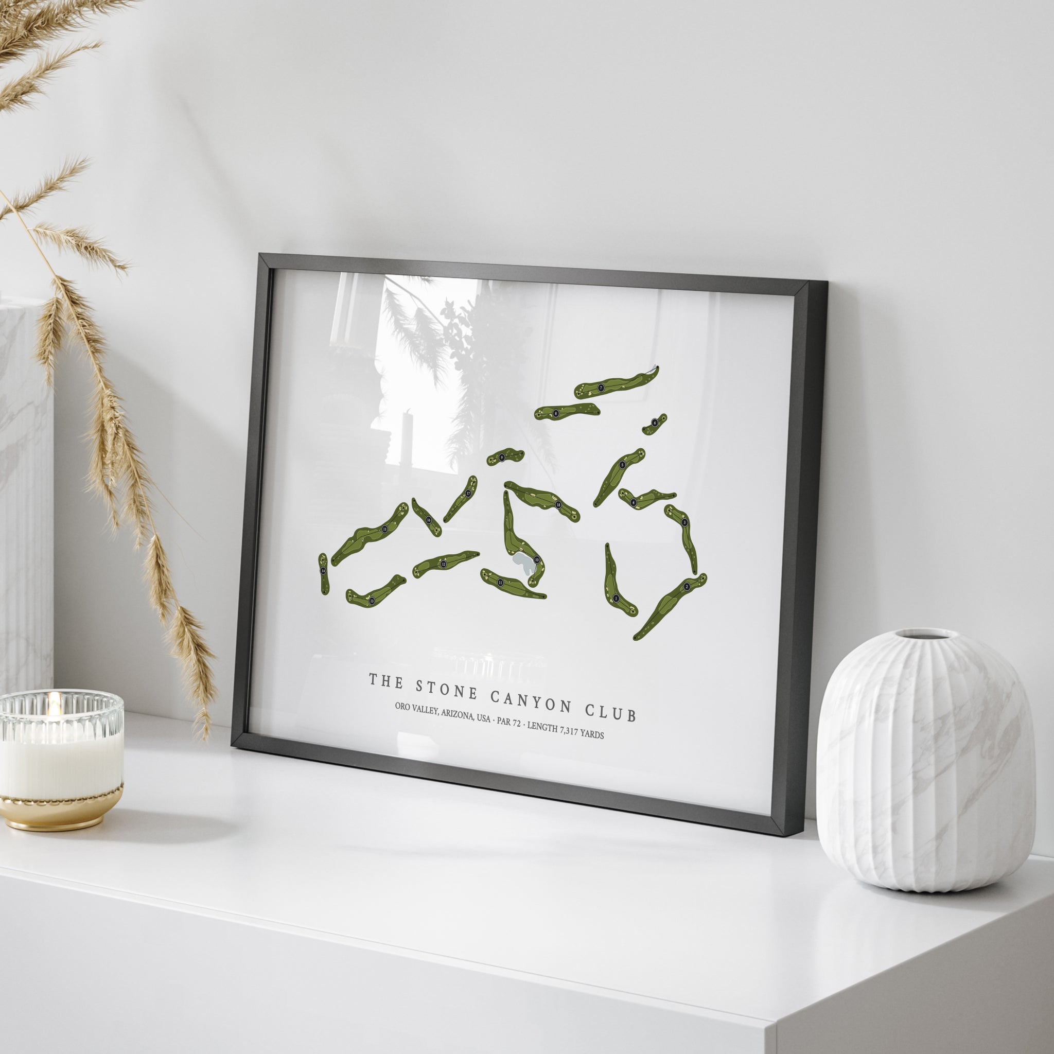 The Stone Canyon Club | Golf Course Print | On Table