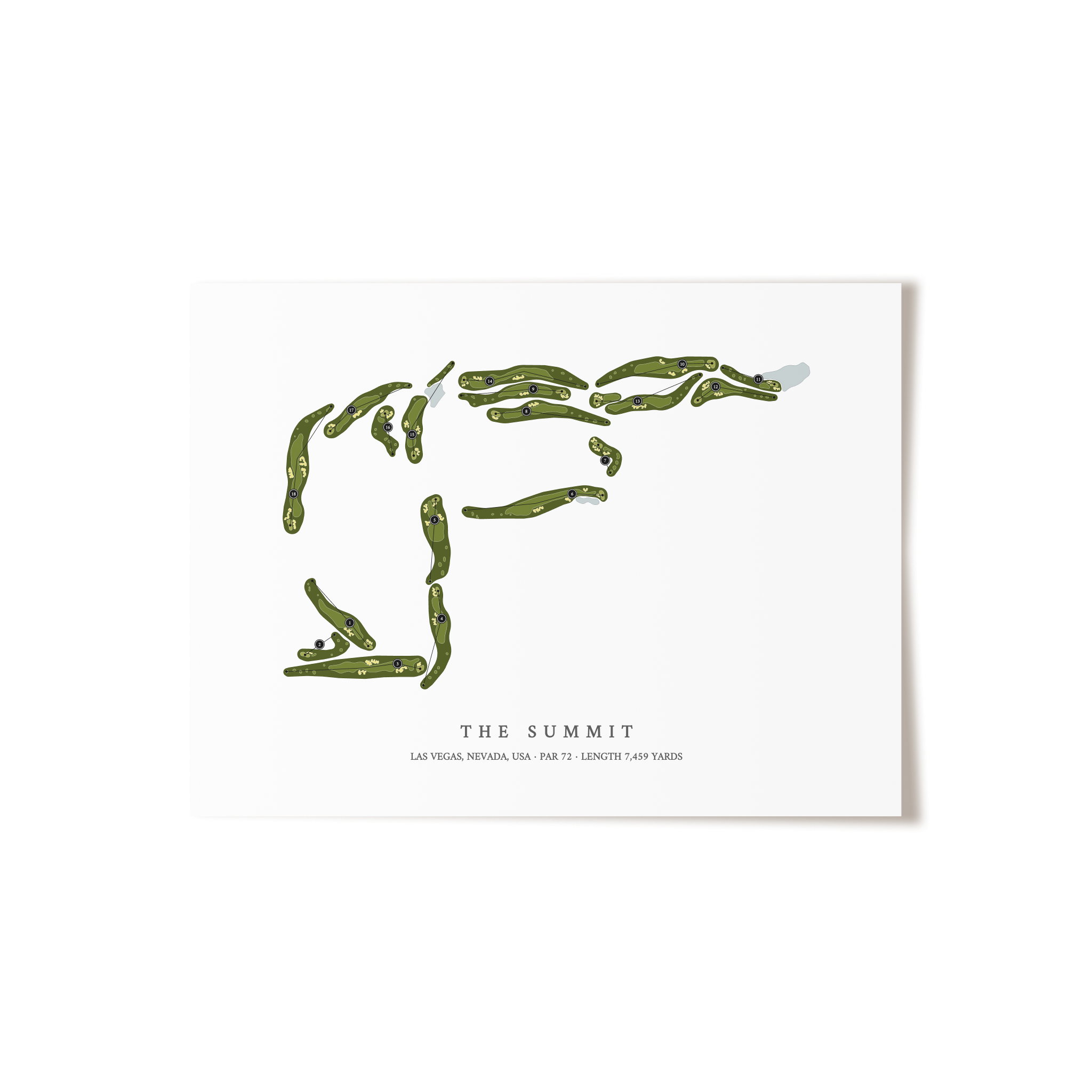 The Summit | Golf Course Map | Unframed 