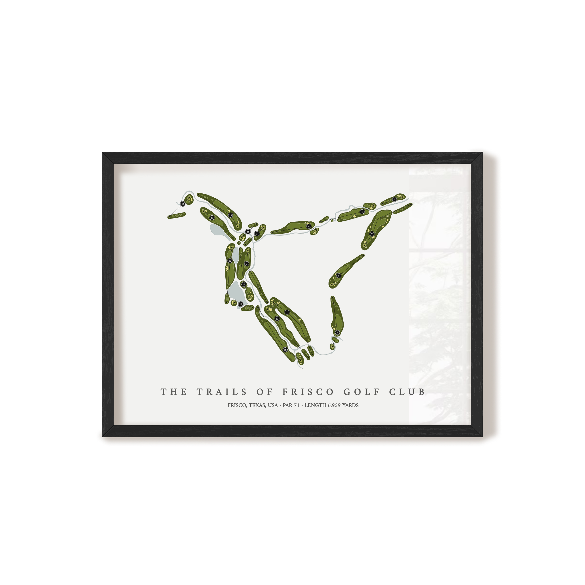The Trails of Frisco Golf Club | Golf Course Map | Black Frame 