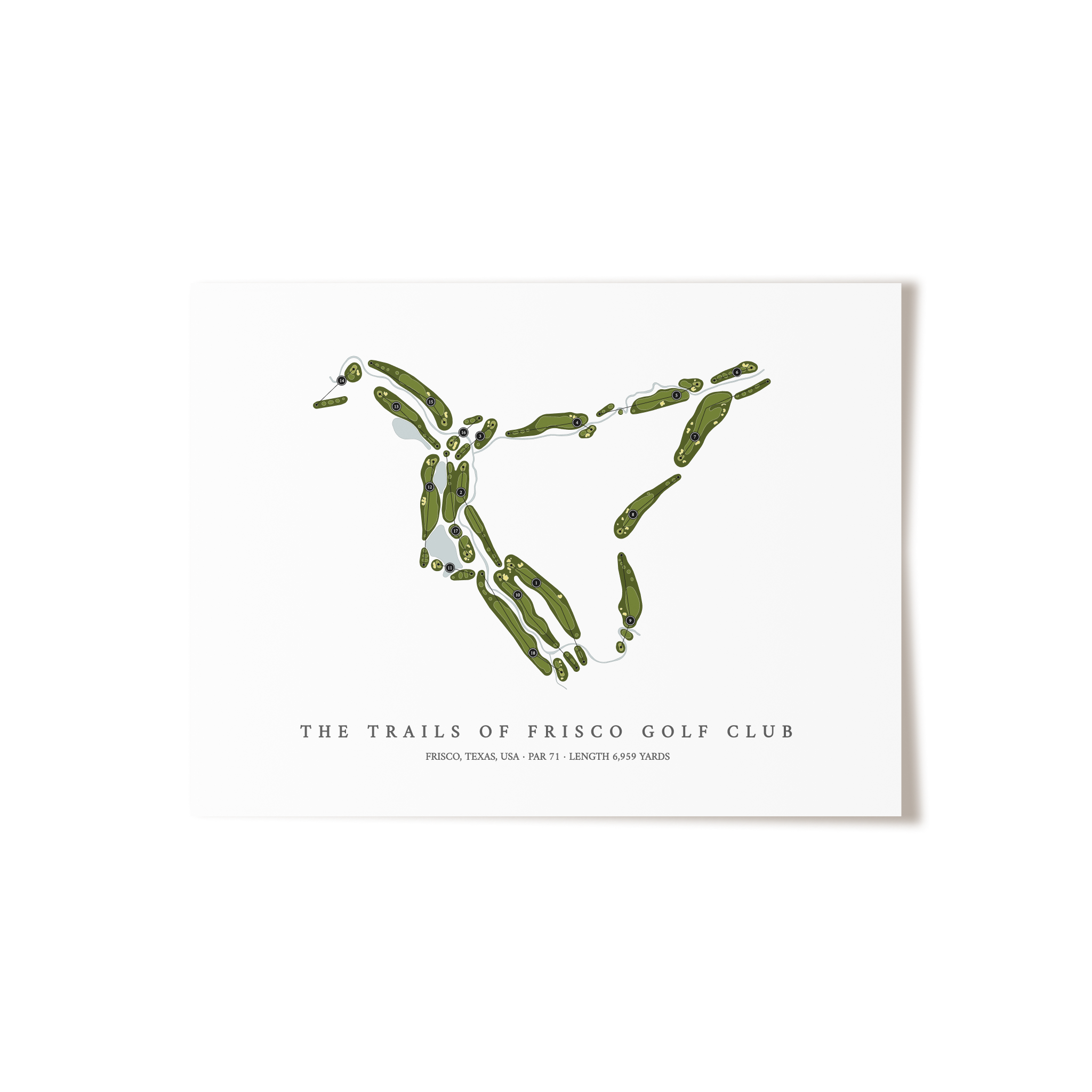 The Trails of Frisco Golf Club | Golf Course Map | Unframed 