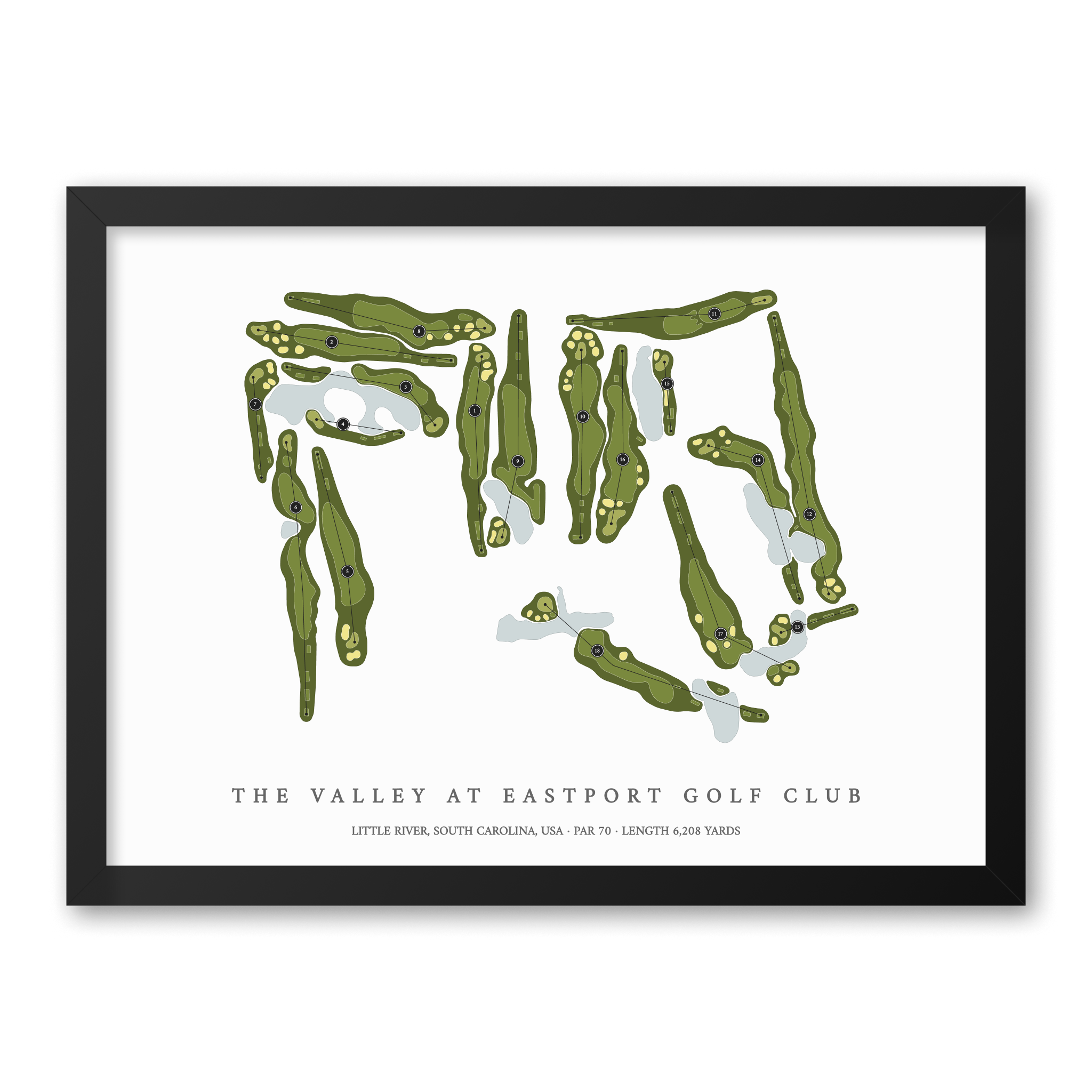 The Valley at Eastport Golf Club | Golf Course Print | Black Frame