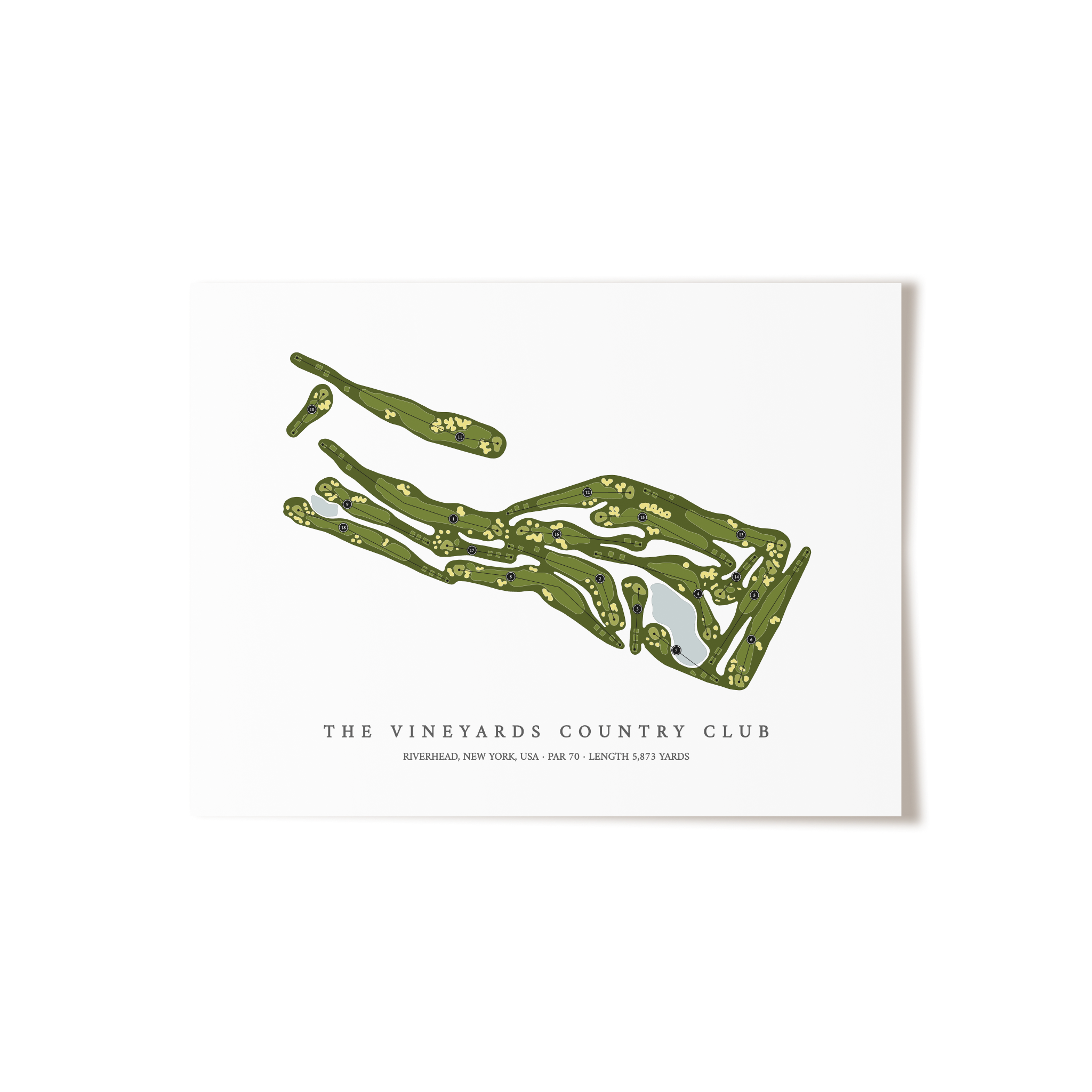 The Vineyards Country Club | Golf Course Map | Unframed 
