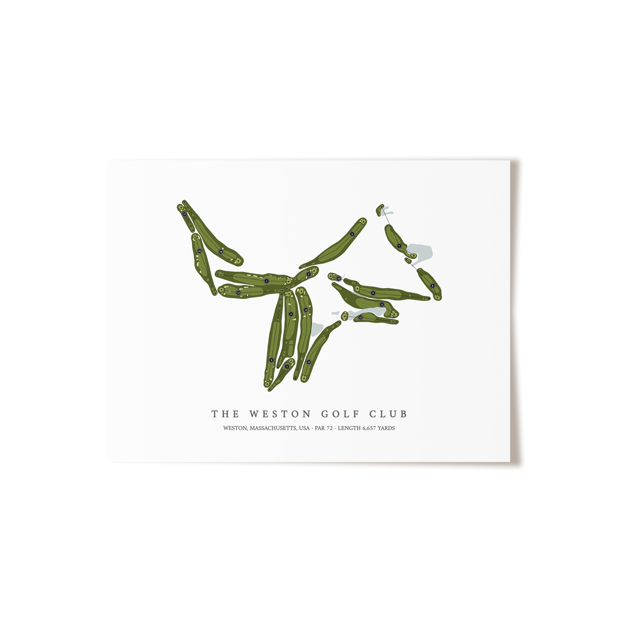 The Weston Golf Club | Golf Course Map | Unframed 