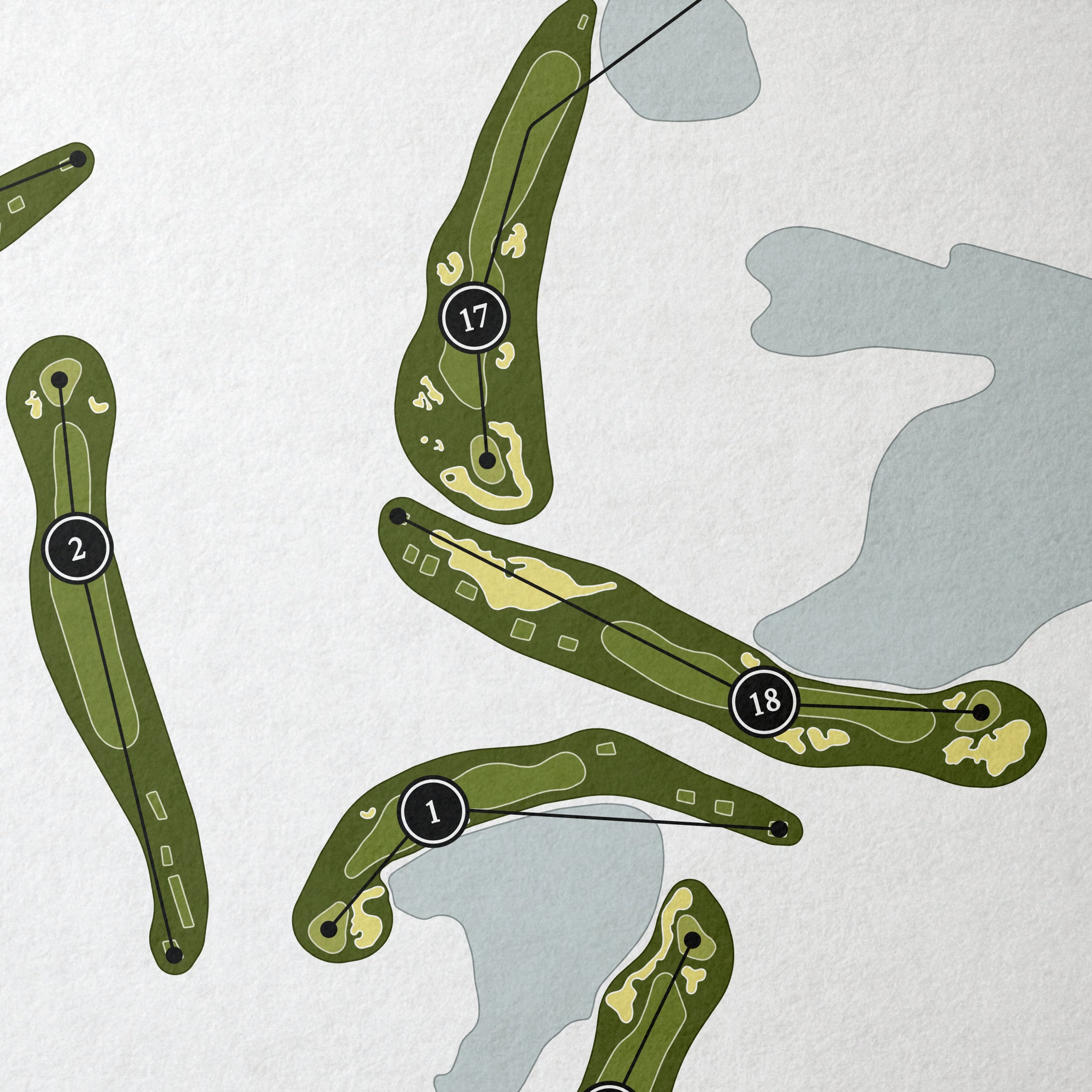The Woodcreek Club | Golf Course Map | Close Up 
