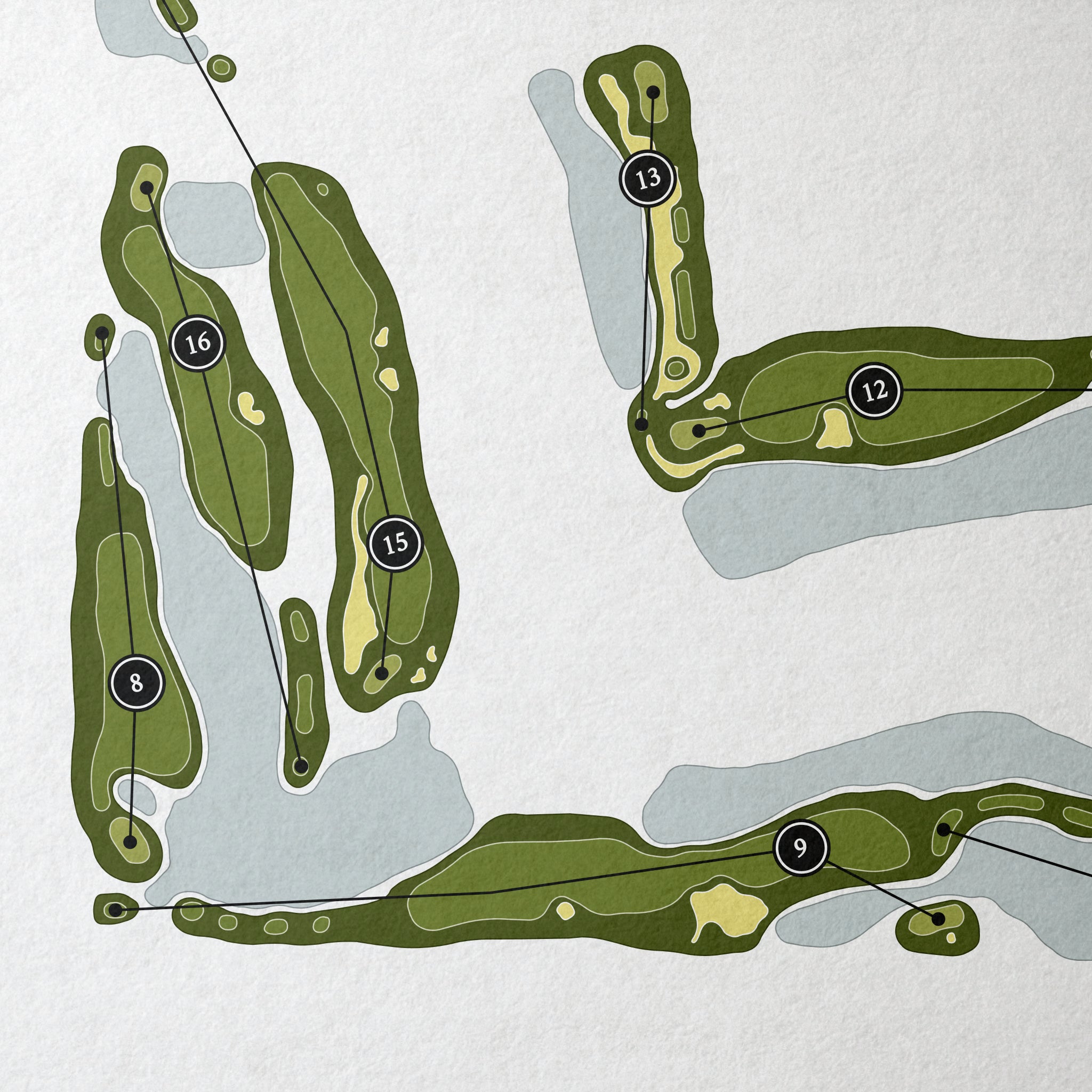 Tiburon Golf Club - The Black Course | Golf Course Map | Close Up 