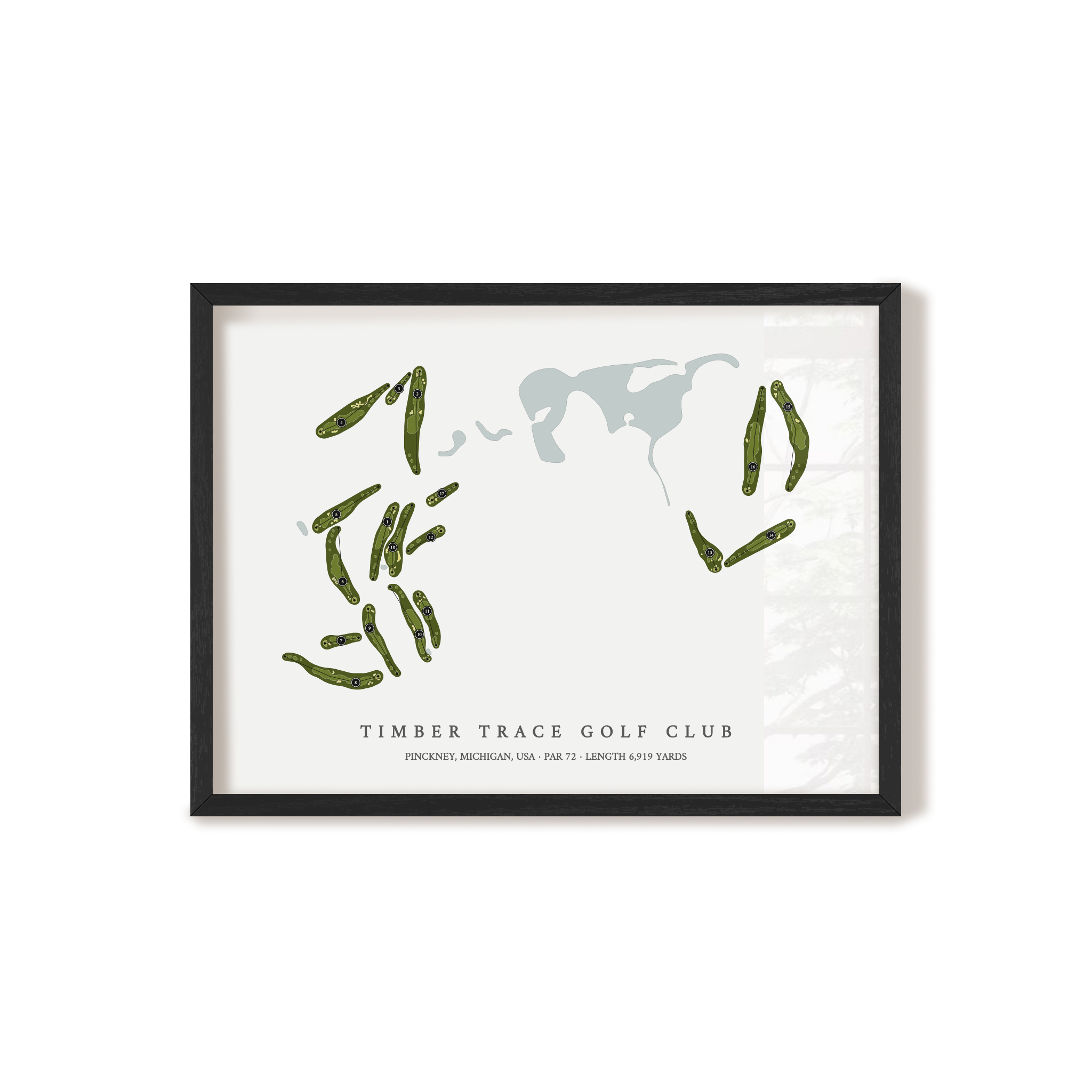 Timber Trace Golf Club | Golf Course Map | Black Frame 
