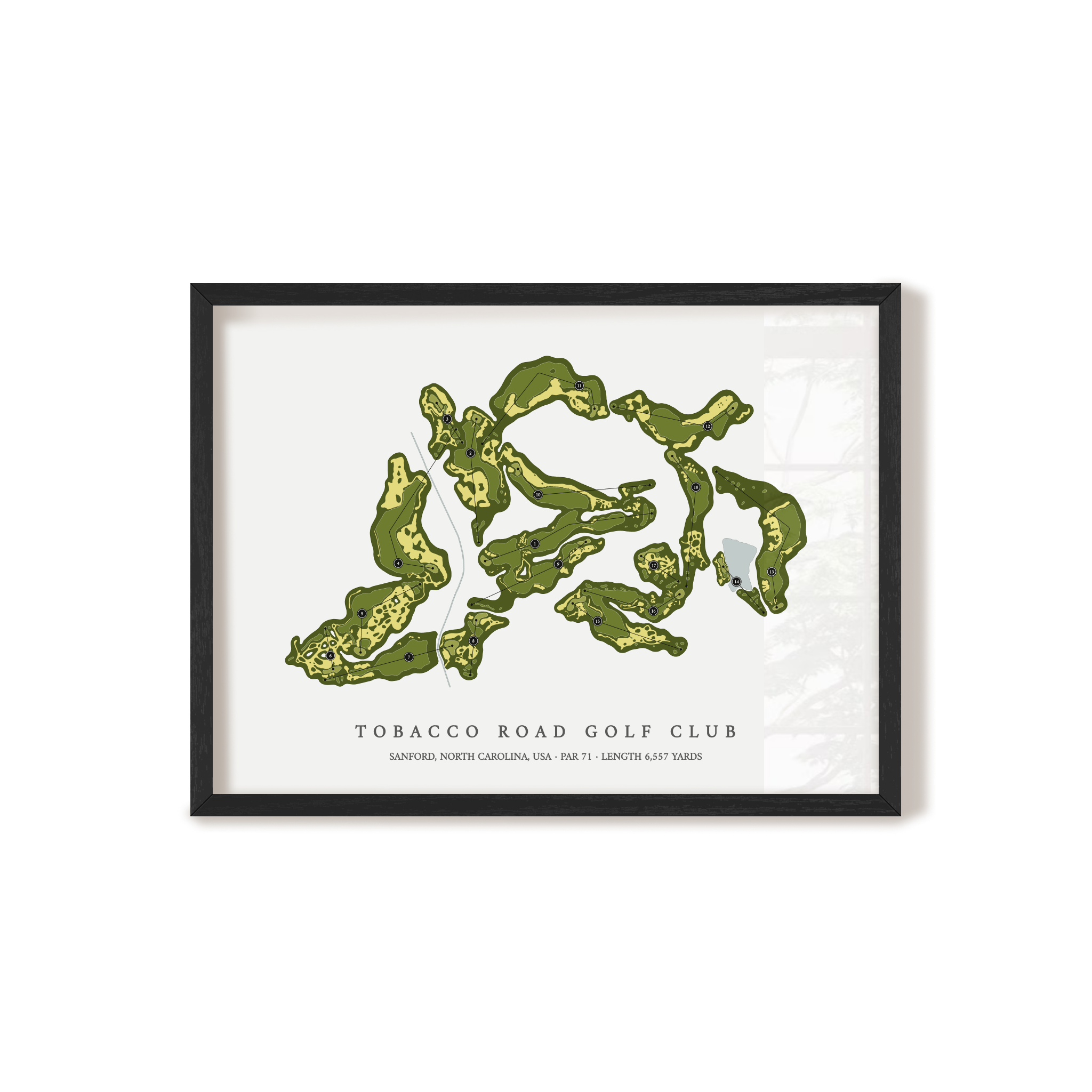 Tobacco Road Golf Club | Golf Course Print | Black Frame 