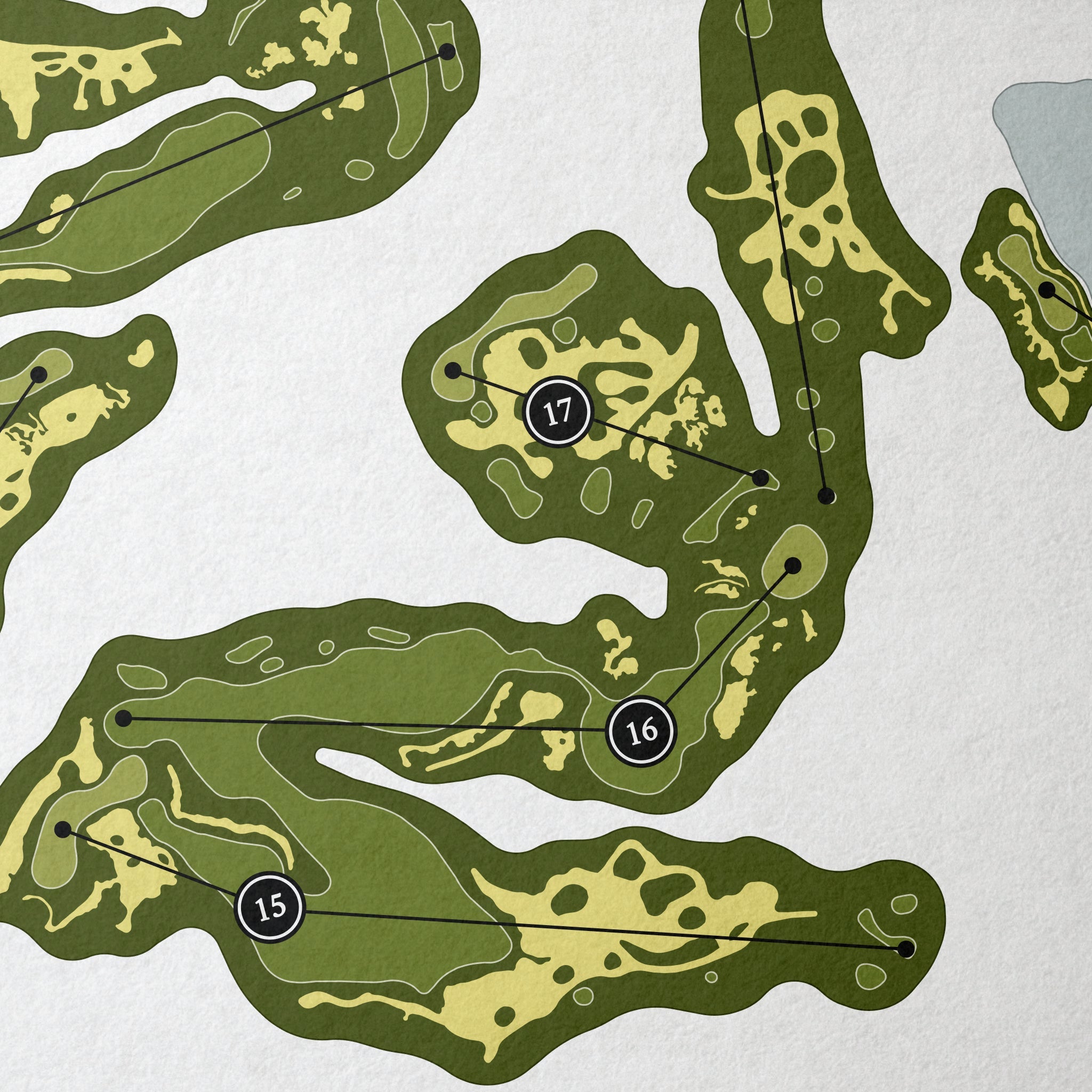 Tobacco Road Golf Club | Golf Course Print | Close Up 