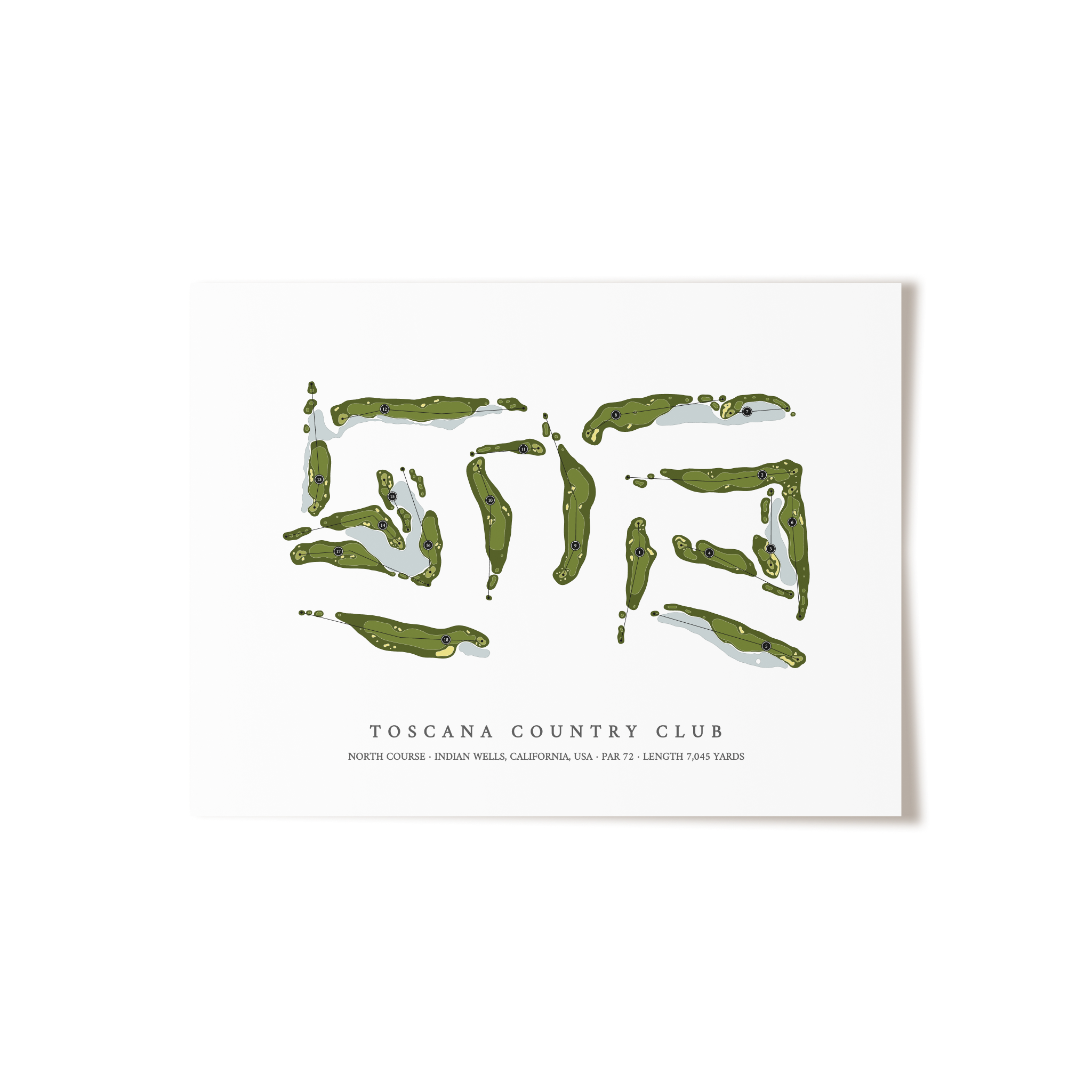 Toscana Country Club - North Course | Golf Course Map | Unframed 