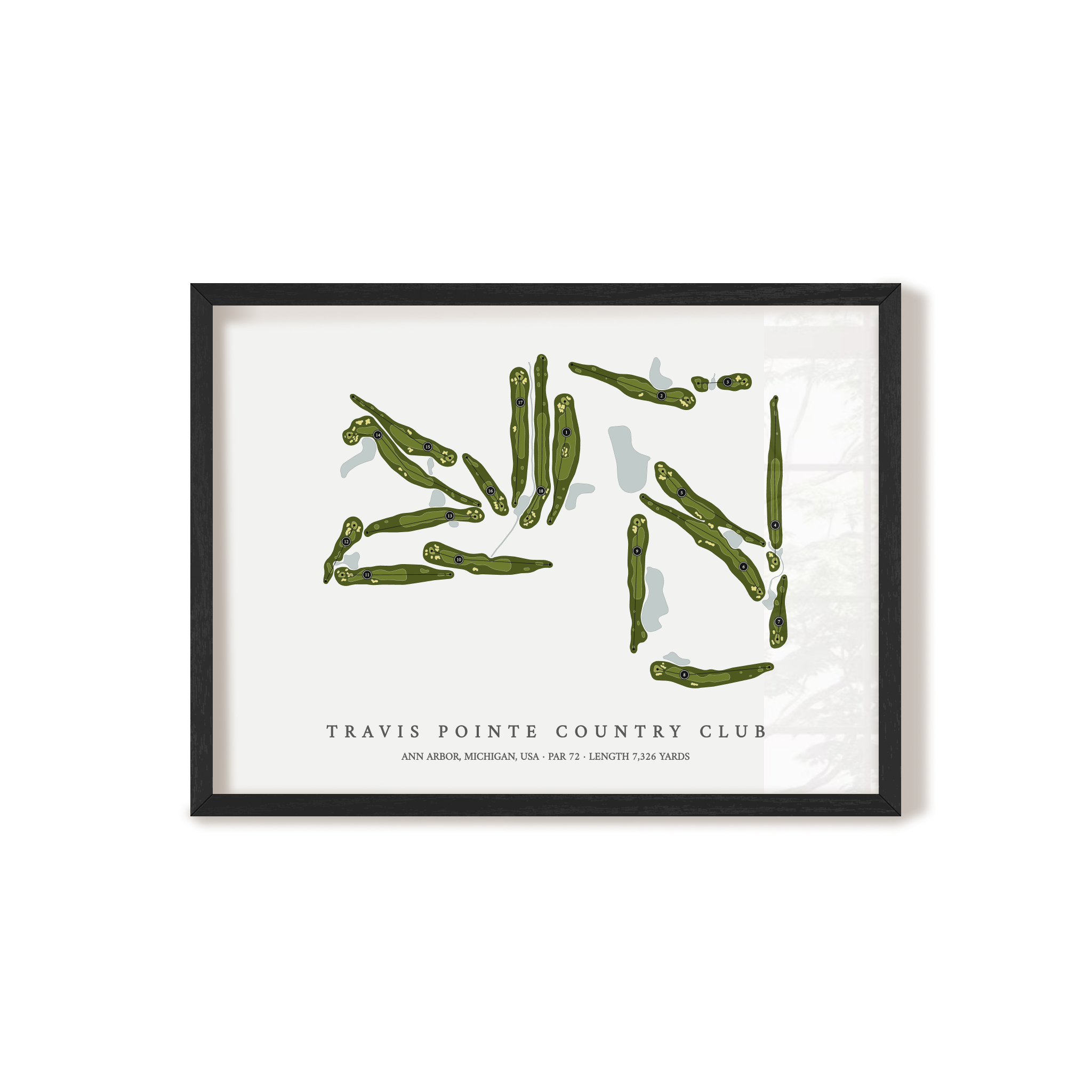 Travis Pointe Country Club | Golf Course Map | Black+Frame 